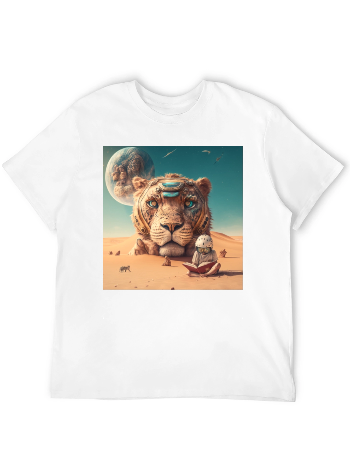 Black Lion Reader Graphic Tee - Unique Design view 12