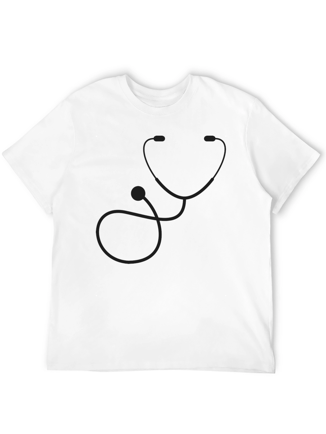 Black Black Stethoscope T-Shirt - Medical Professional Apparel view 12