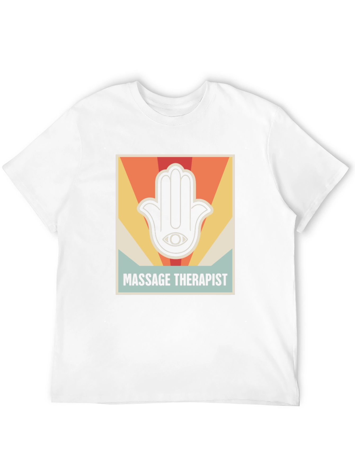 Black Massage Therapist Retro Graphic T-Shirt view 12