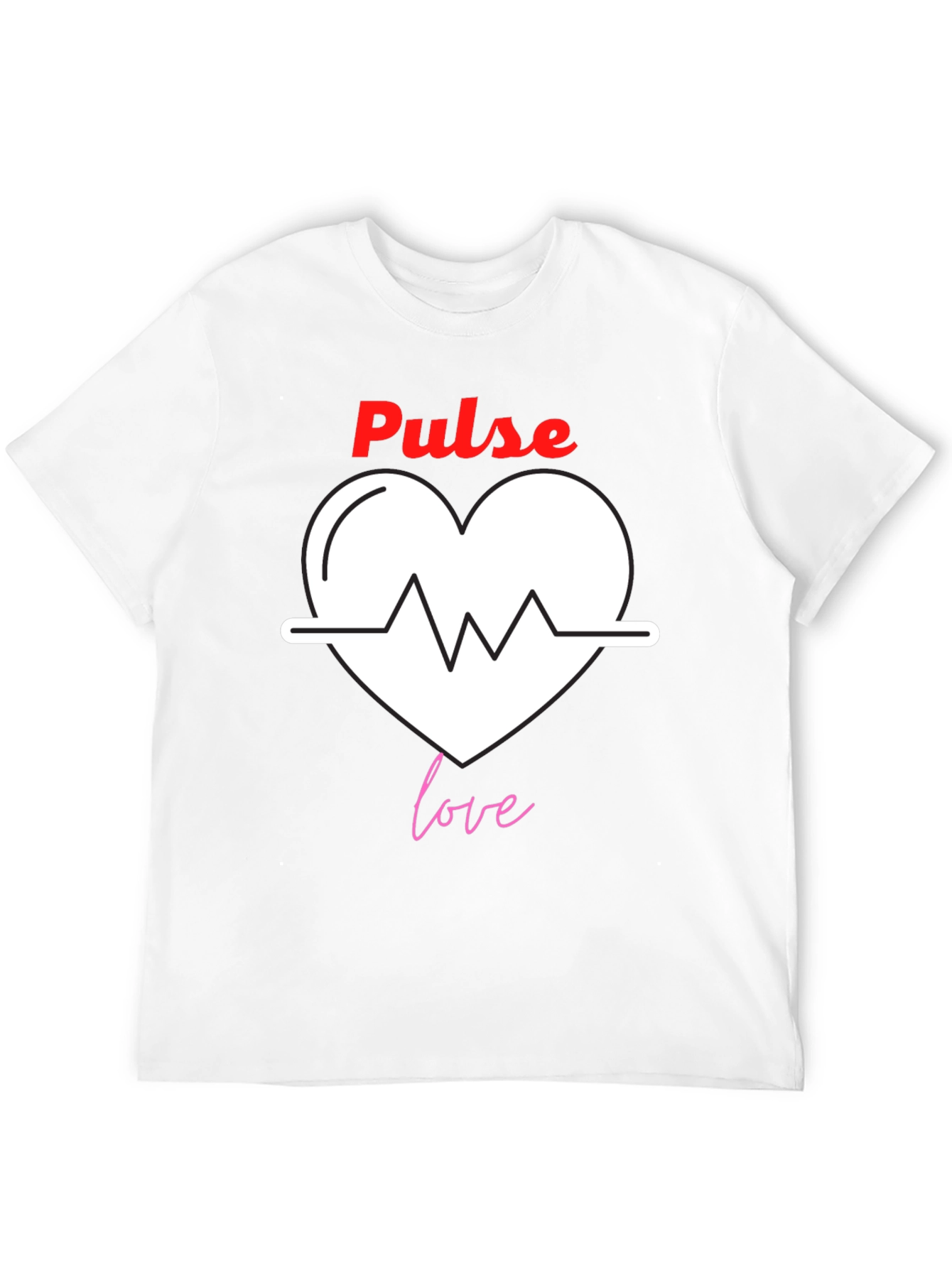 Black Pulse Love Graphic Tee | Trendy Heartbeat T-Shirt view 12