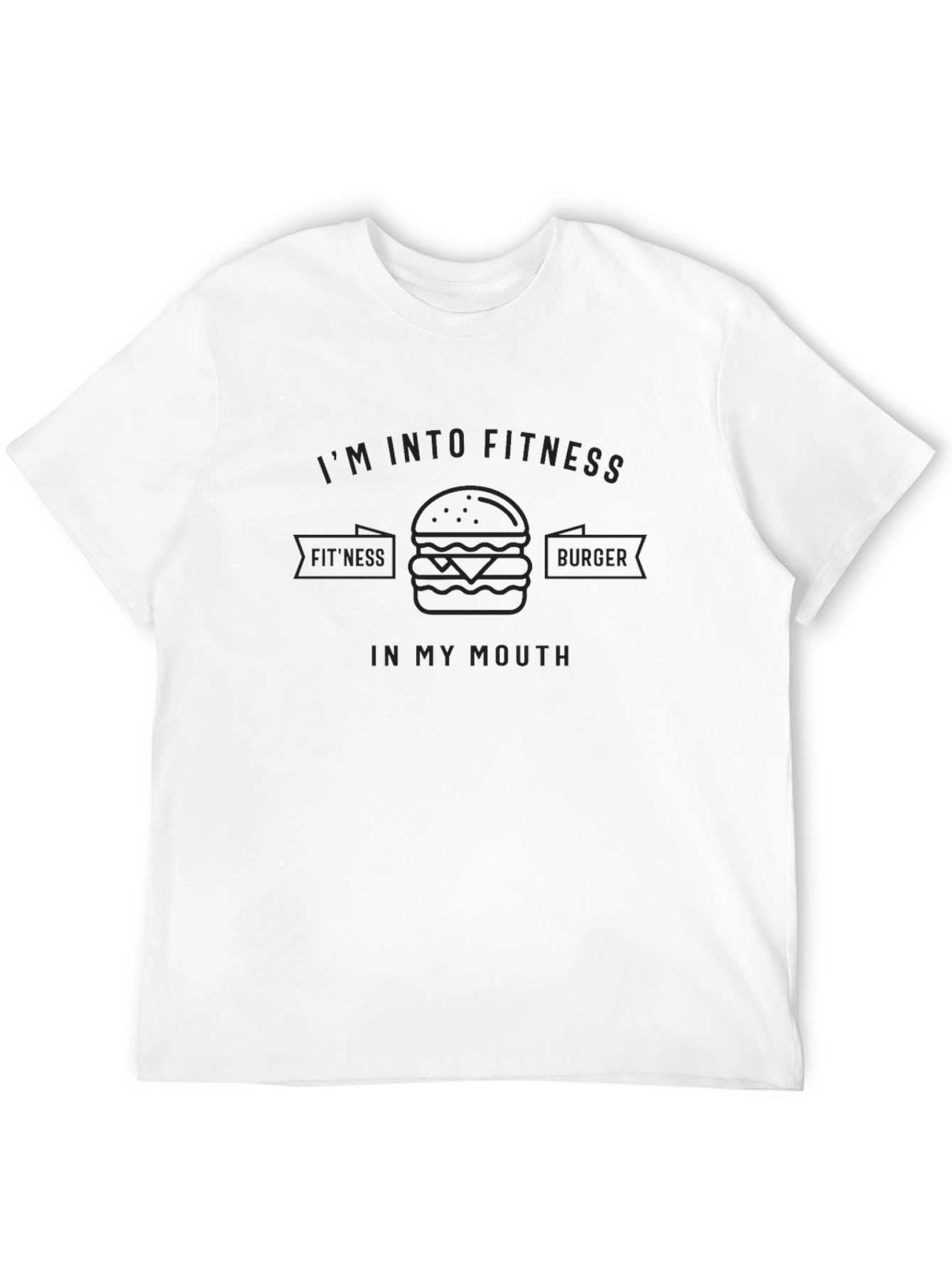 Black Fitness Burger Black T-Shirt view 12