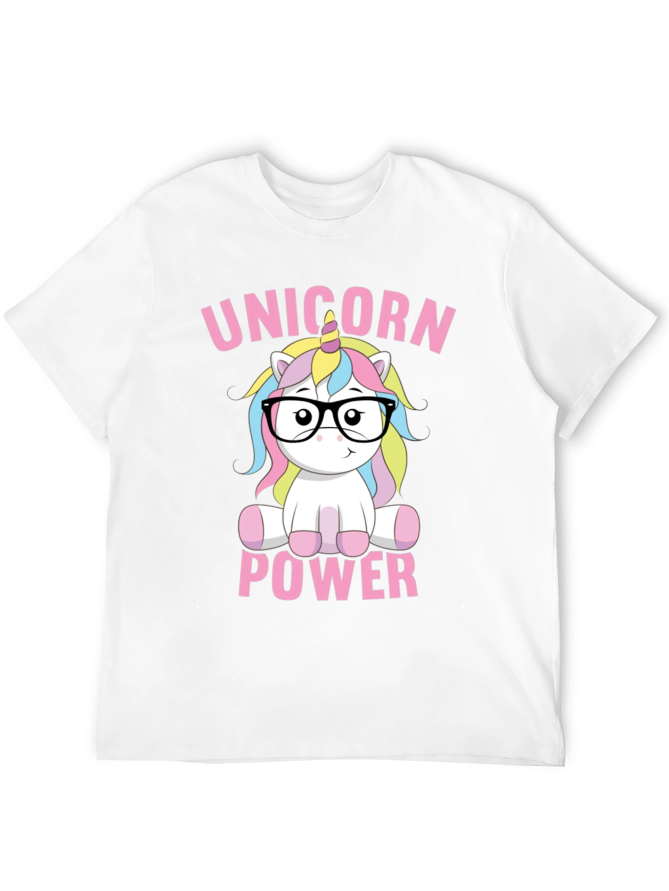 Black Unicorn Power T-Shirt - Cute Cartoon Design view 12