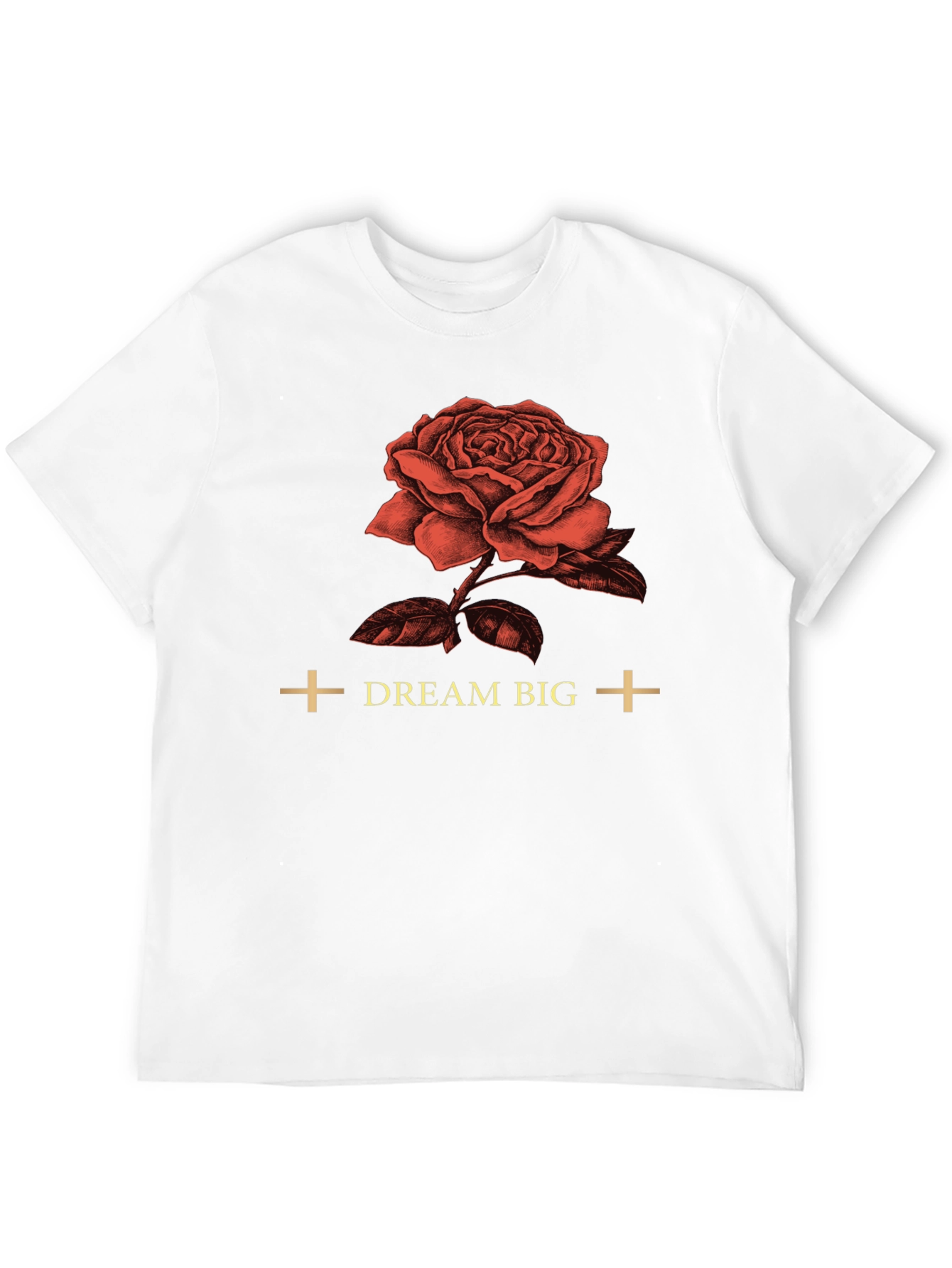 Black Dream Big Rose Graphic Tee - Soft Cotton view 12