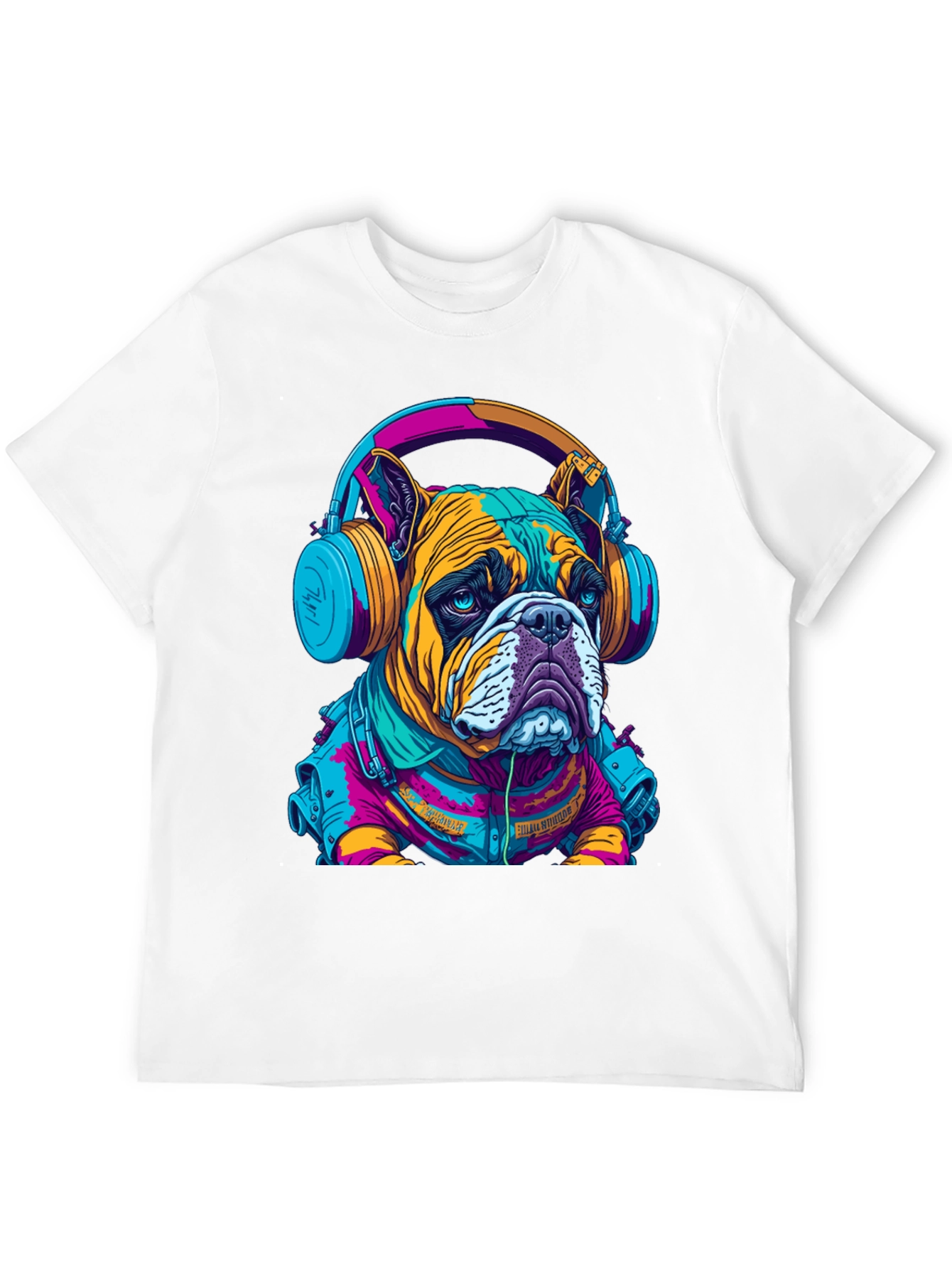 Black Bulldog DJ Graphic Tee - Trendy Streetwear view 12