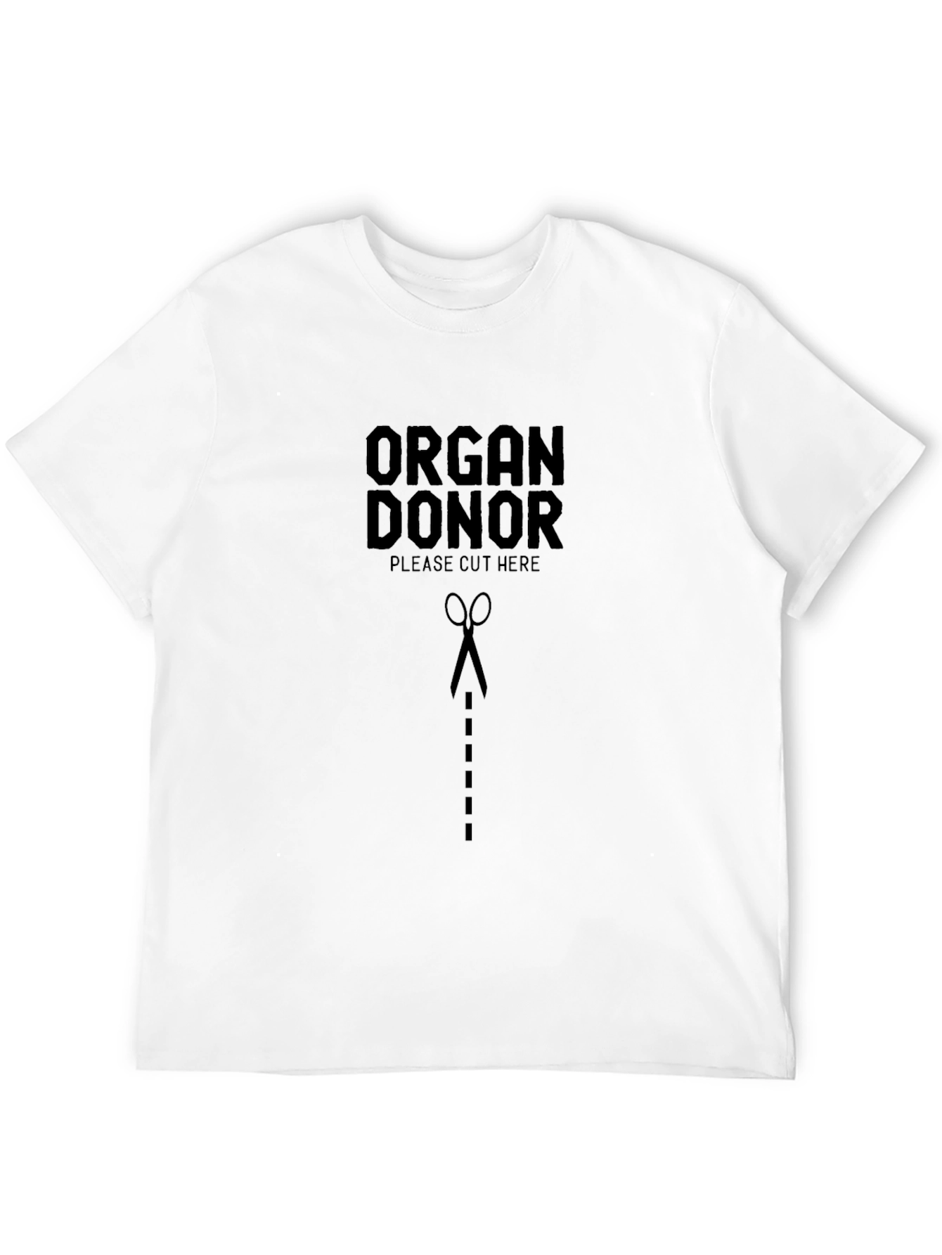 Organ Donor T-Shirt: Please Cut Here Novelty Tee - 12