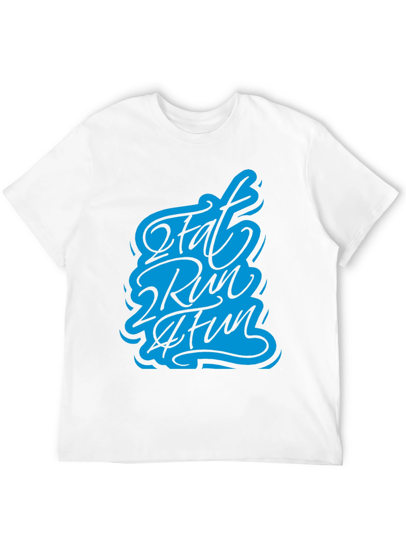 Black Fat 2 Run 2 Fun Graphic T-Shirt - Black view 12