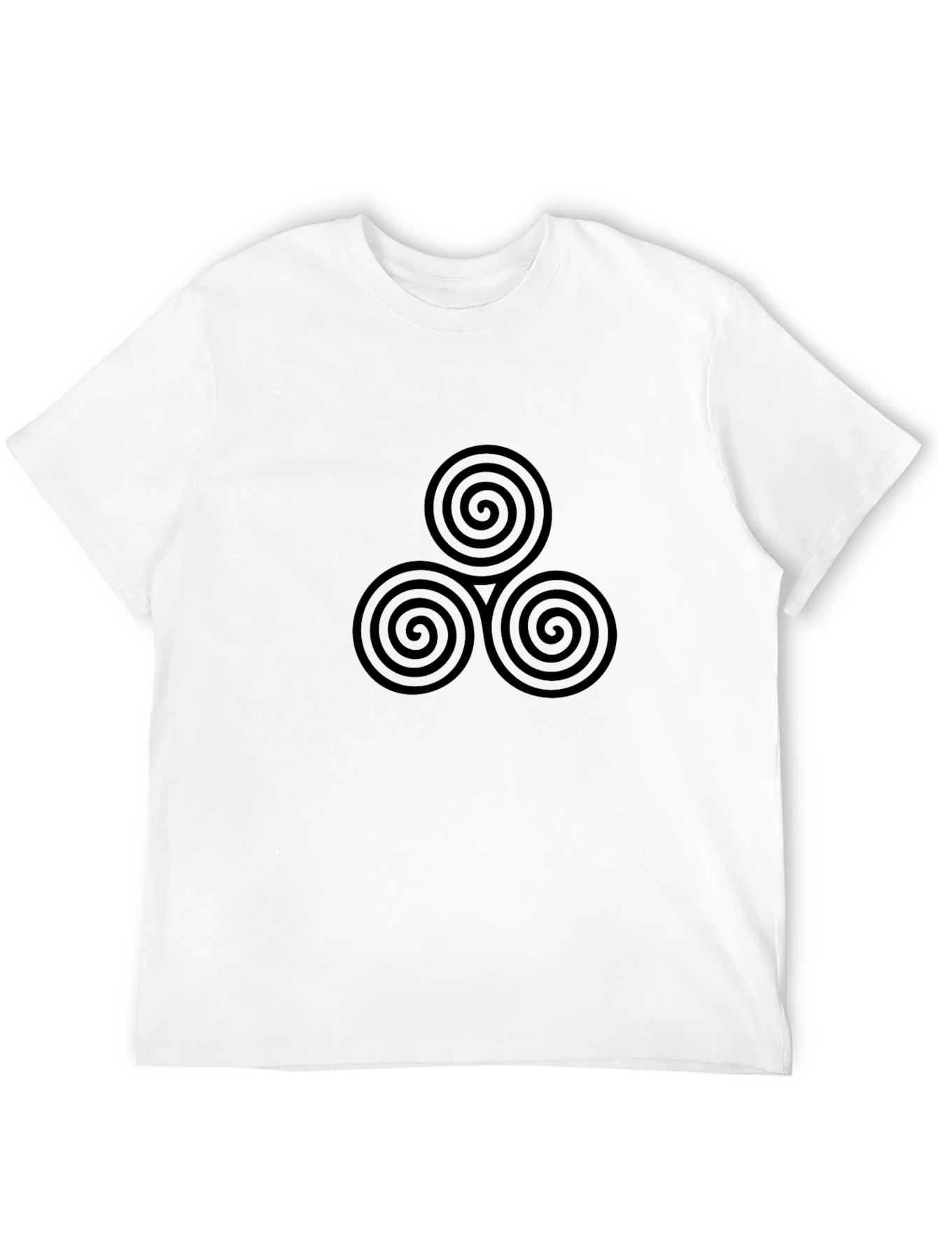 Black Triskelion Graphic Black T-Shirt - Celtic Knot Design view 12