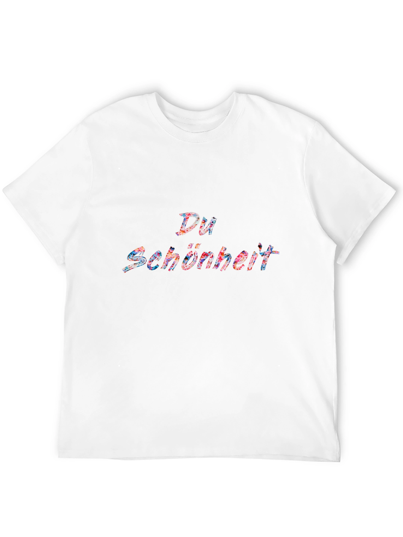 Black Du Schönheit T-Shirt - Floral Text Black Tee view 12