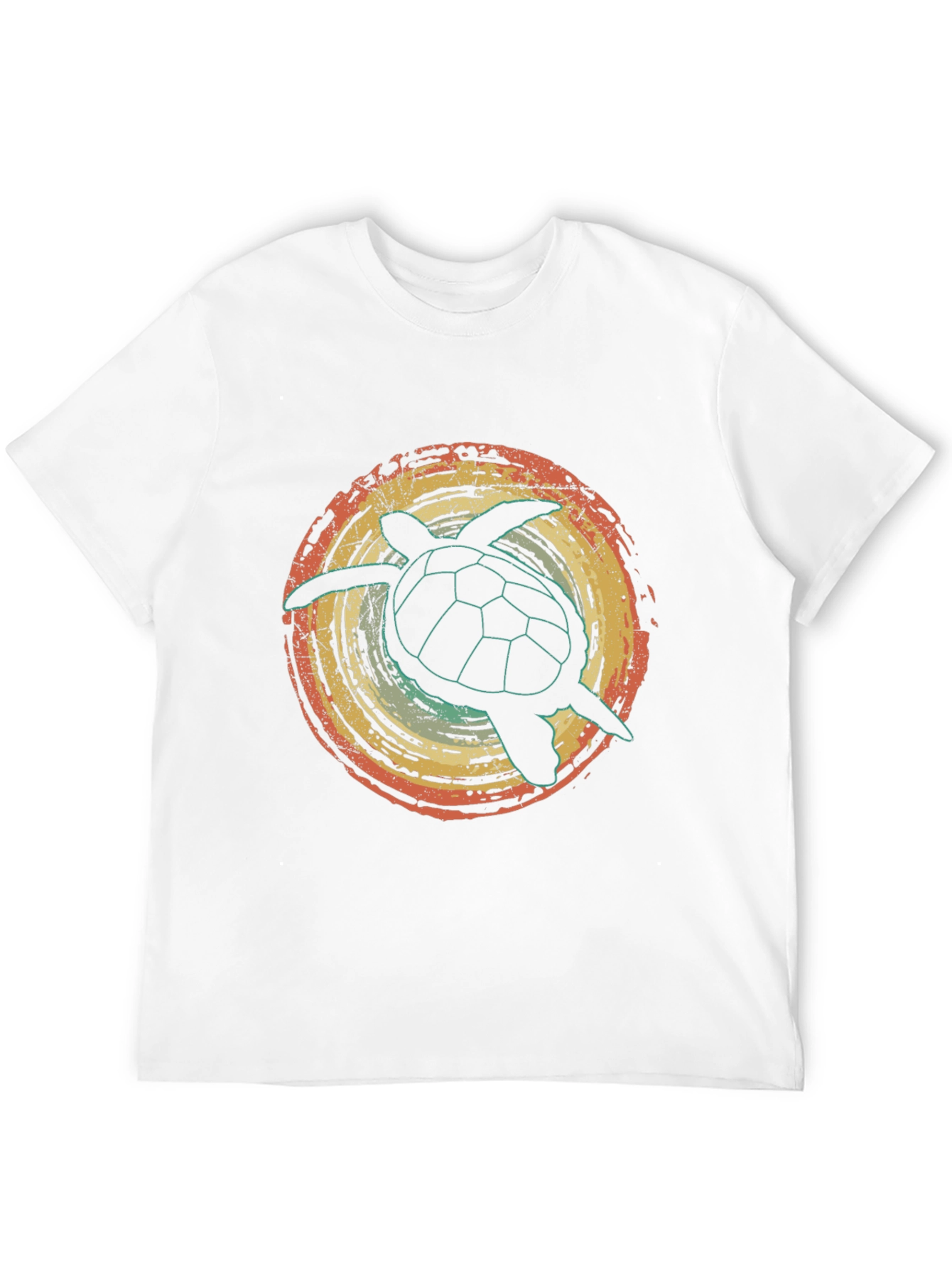 Black Retro Turtle Graphic Tee - Vintage Style Black T-Shirt view 12