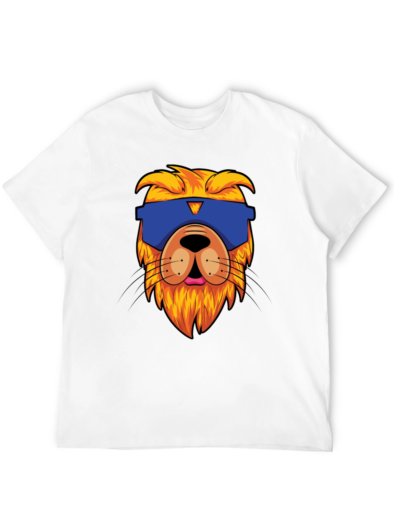 Black Cool Lion Graphic Black T-Shirt view 12