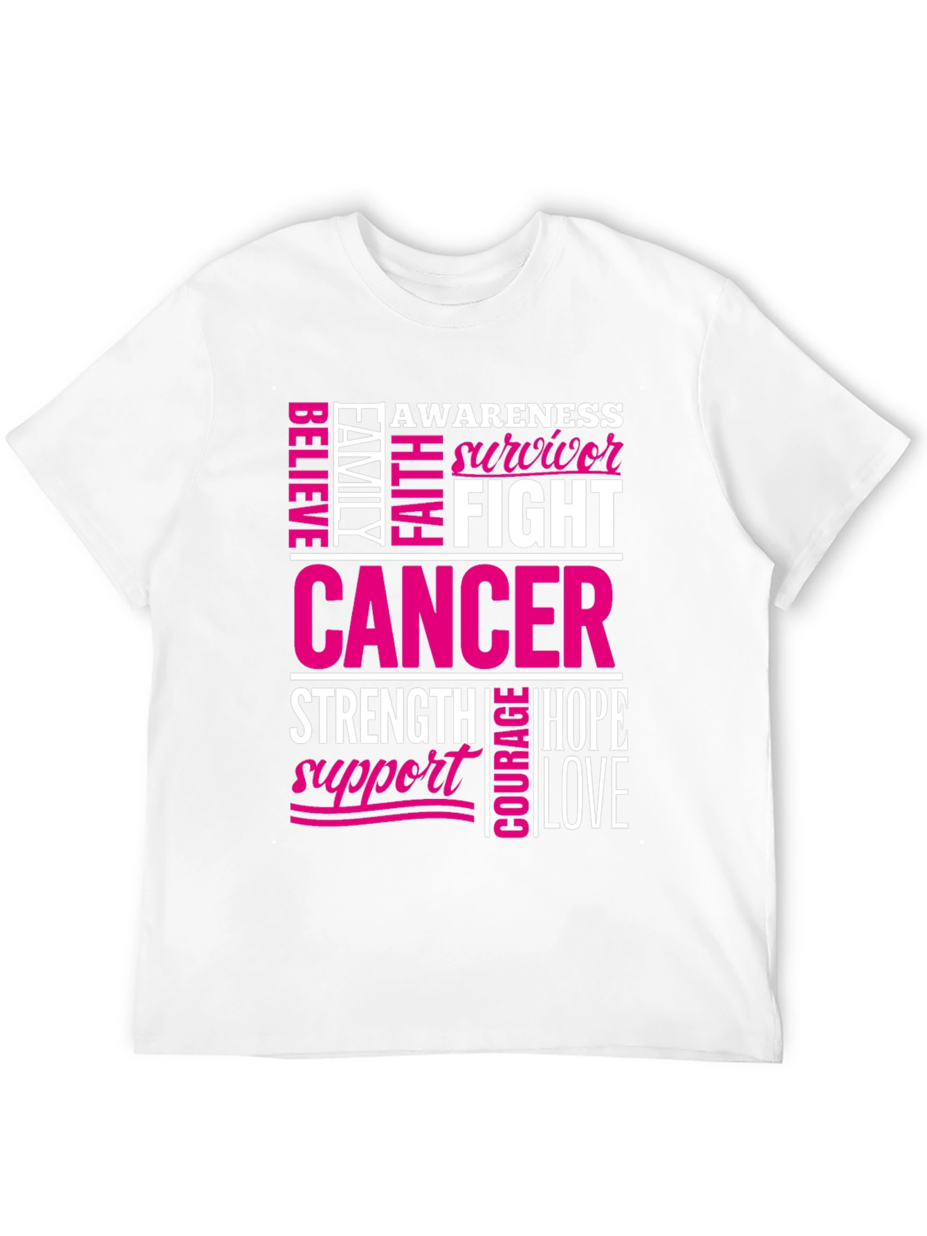 Black Cancer Awareness T-Shirt view 12