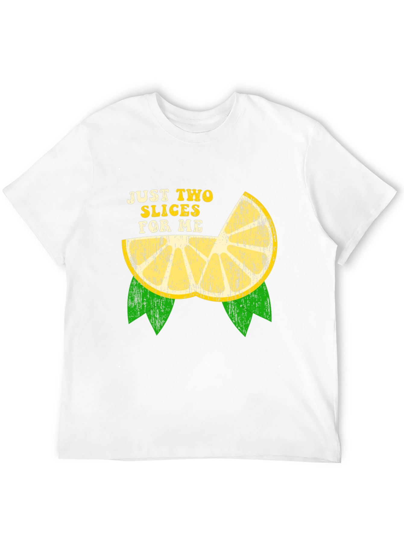 Black Just Two Slices For Me Funny Lemon Graphic T-Shirt view 12