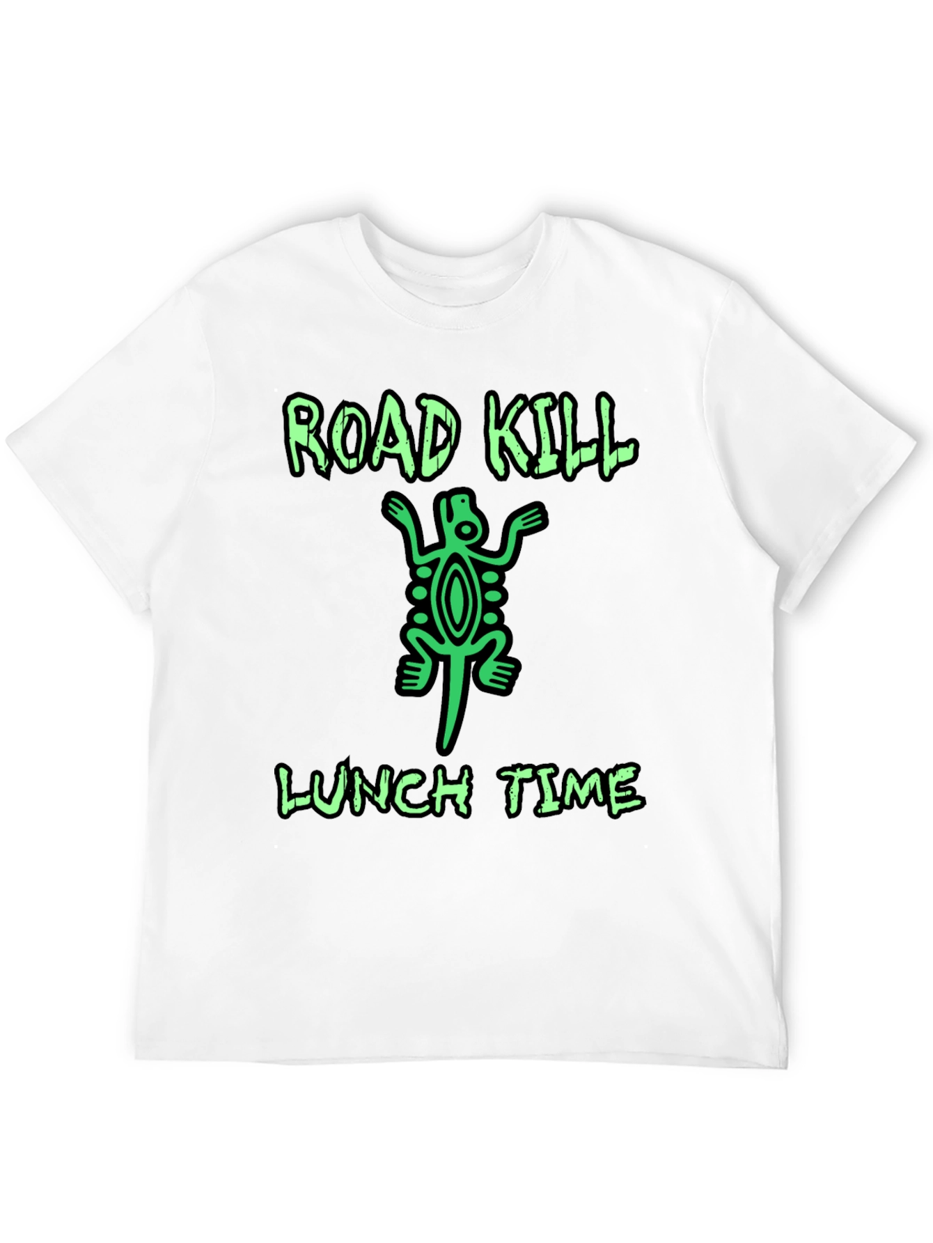 Black Road Kill Lunch Time Graphic T-Shirt view 12