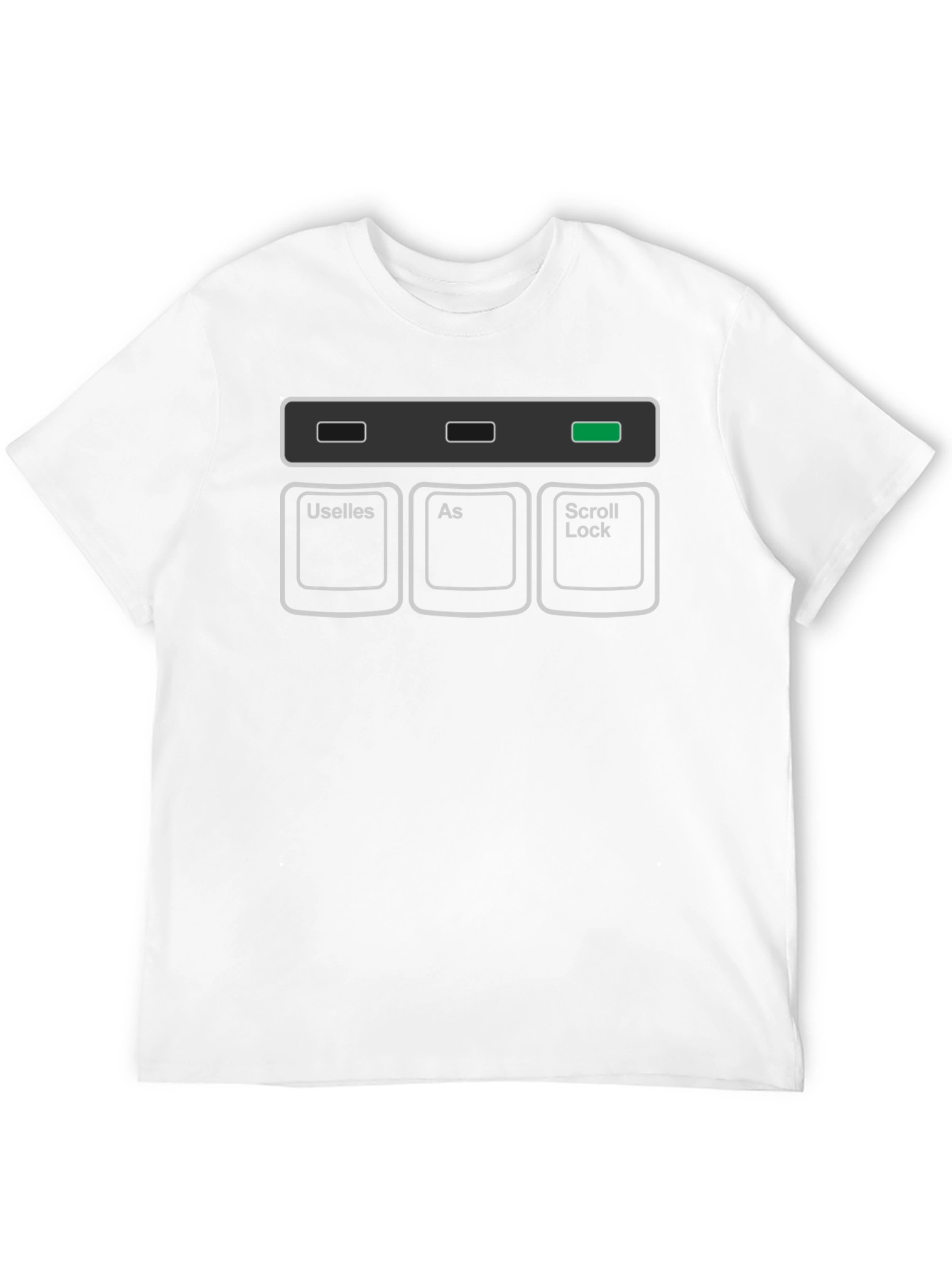 Black Scroll Lock Keyboard T-Shirt view 12