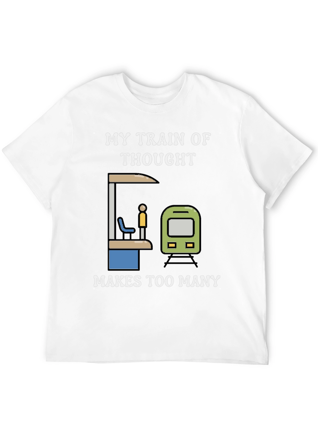 Black Train of Thought Graphic Tee view 12