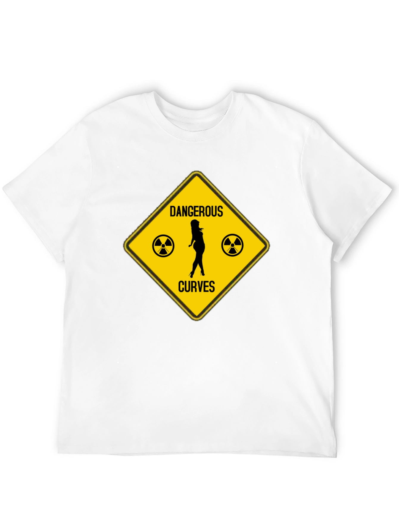 Black Dangerous Curves Graphic T-Shirt - Humor Novelty Tee view 12