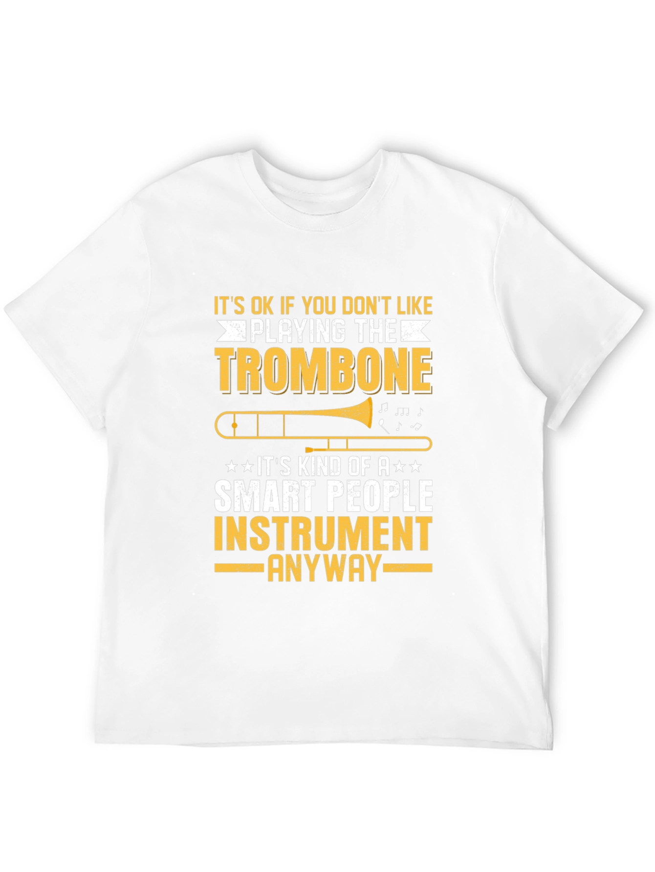 Black Funny Trombone Player T-Shirt - Smart People Instrument Tee view 12