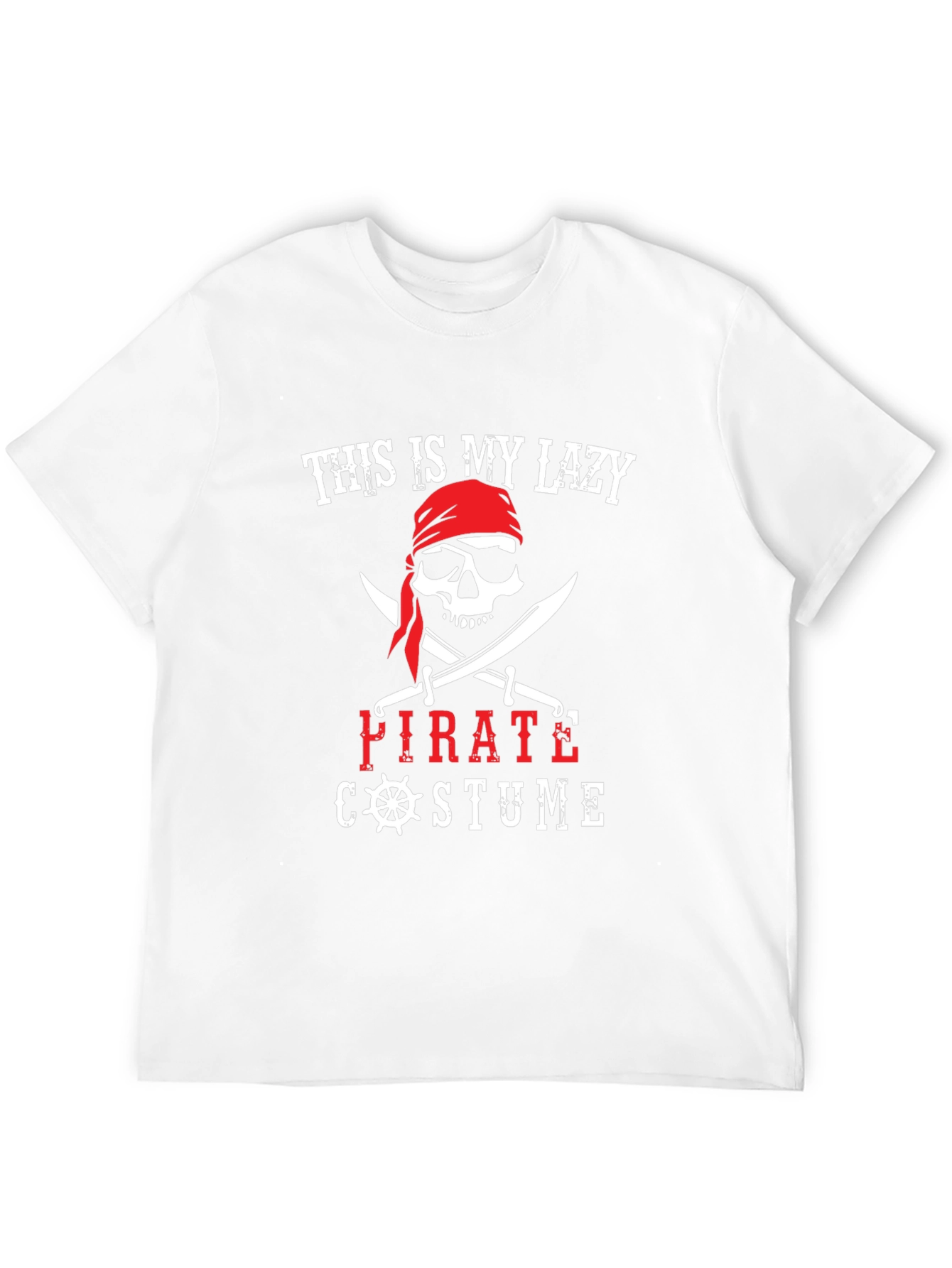 Black Lazy Pirate Costume T-Shirt view 12