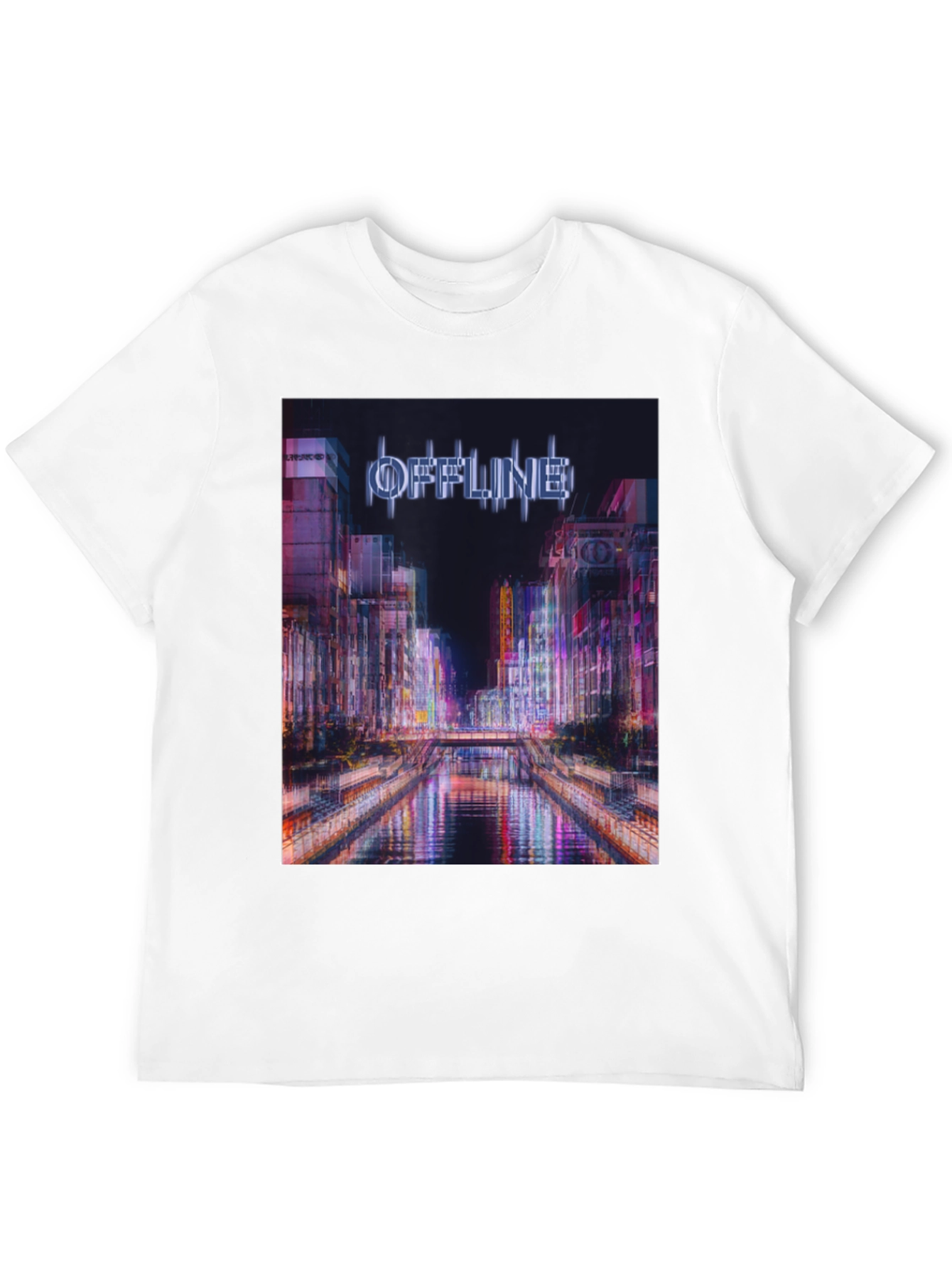 Black Offline Cityscape Graphic T-Shirt view 12