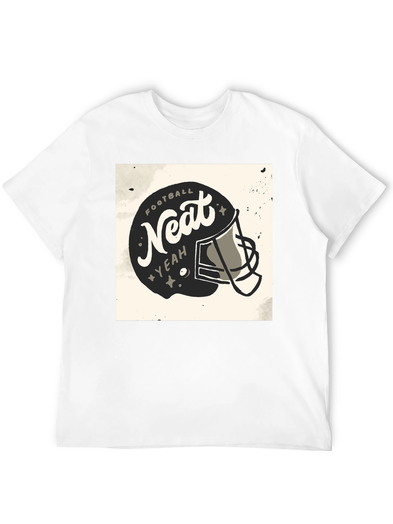 Black Football Neat Yeah Graphic T-Shirt - Sport Casual Tee view 12