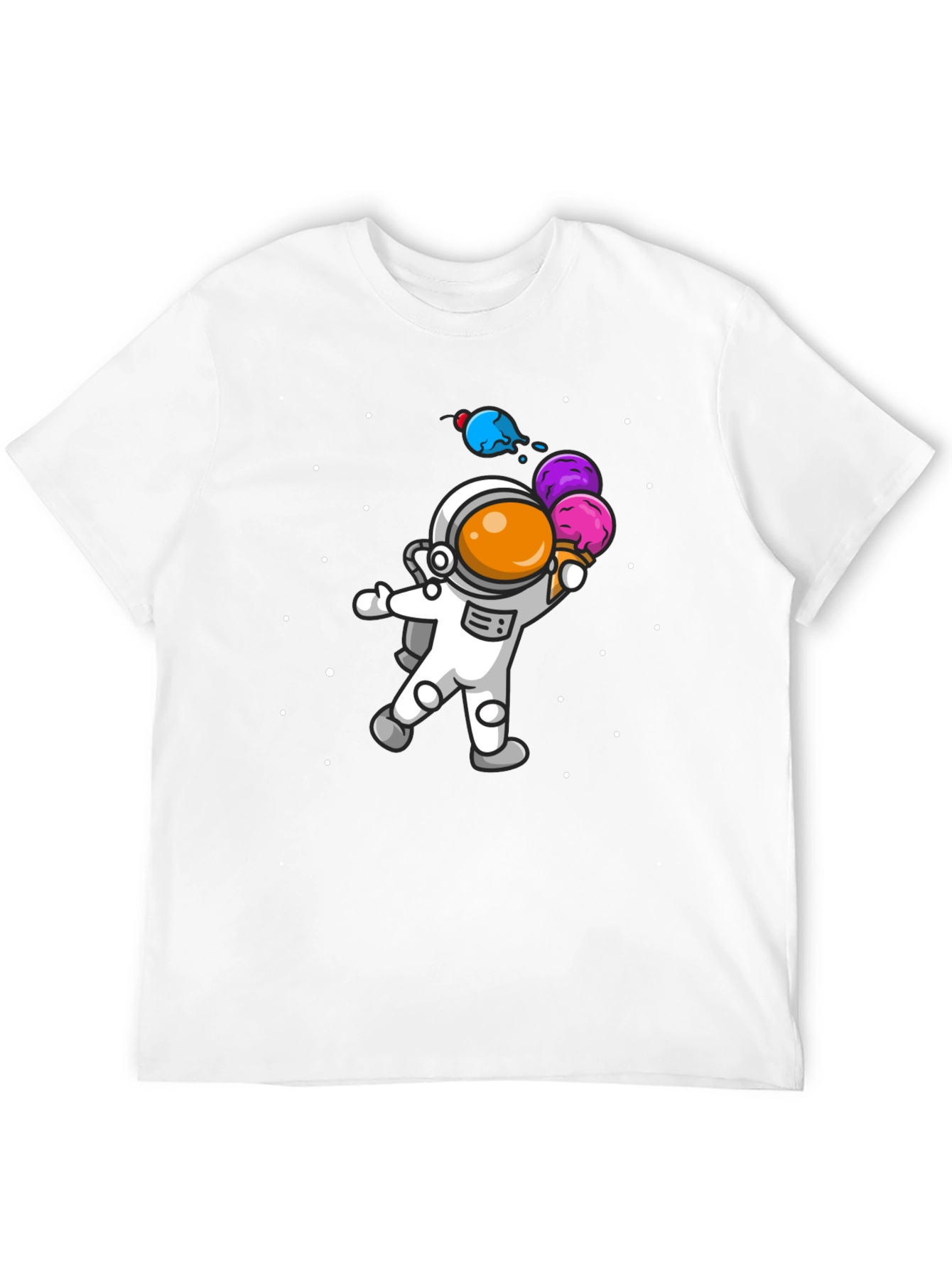 Black Astronaut Ice Cream T-Shirt view 12