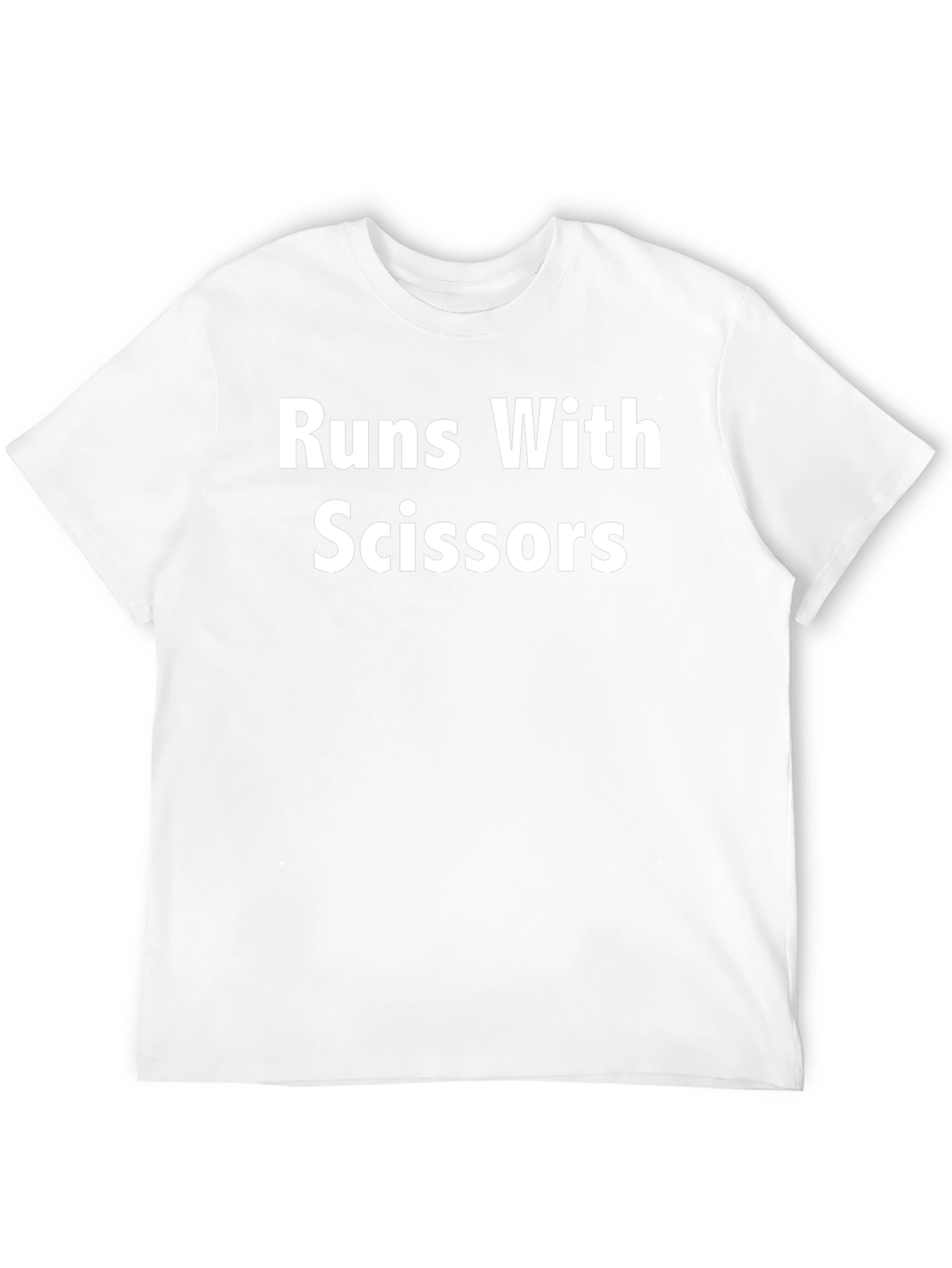 Black Runs With Scissors Black Graphic Tee view 12