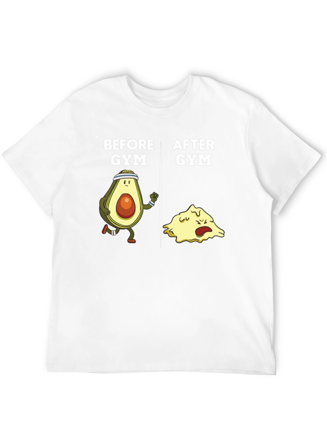 Black Funny Gym Avocado Black T-Shirt view 12