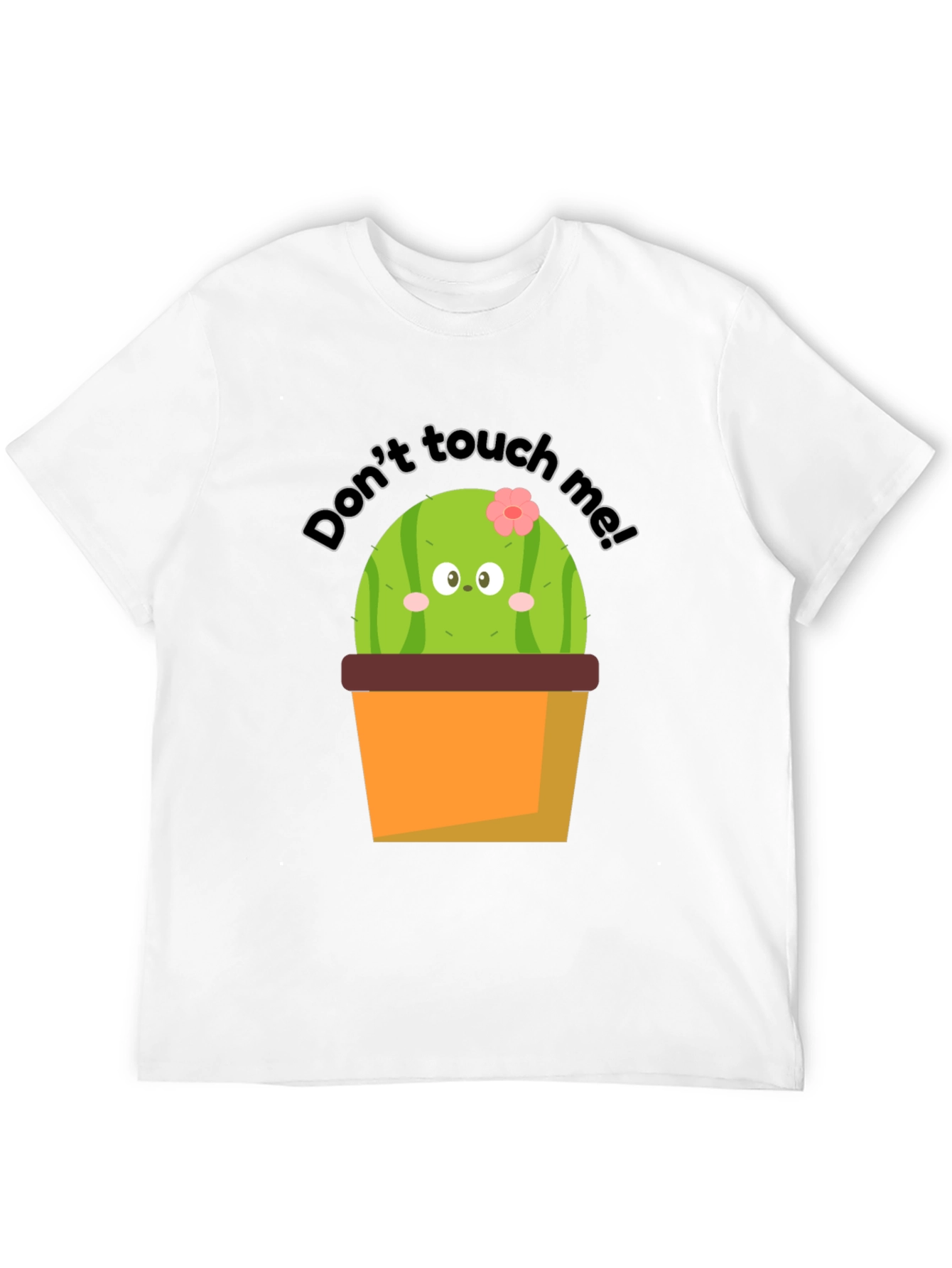 Black Cute Cactus Graphic Tee - Don't Touch Me! view 12