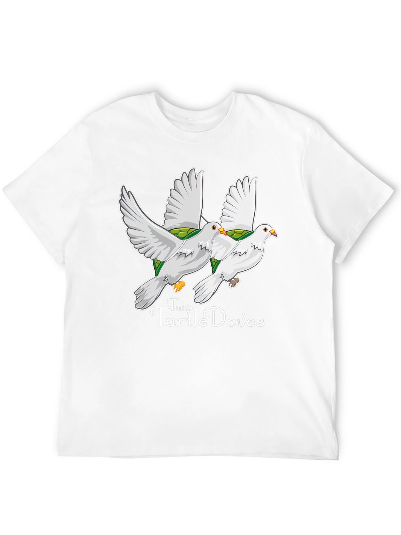 Black Two Turtle Doves Graphic Tee - Unique Design view 12