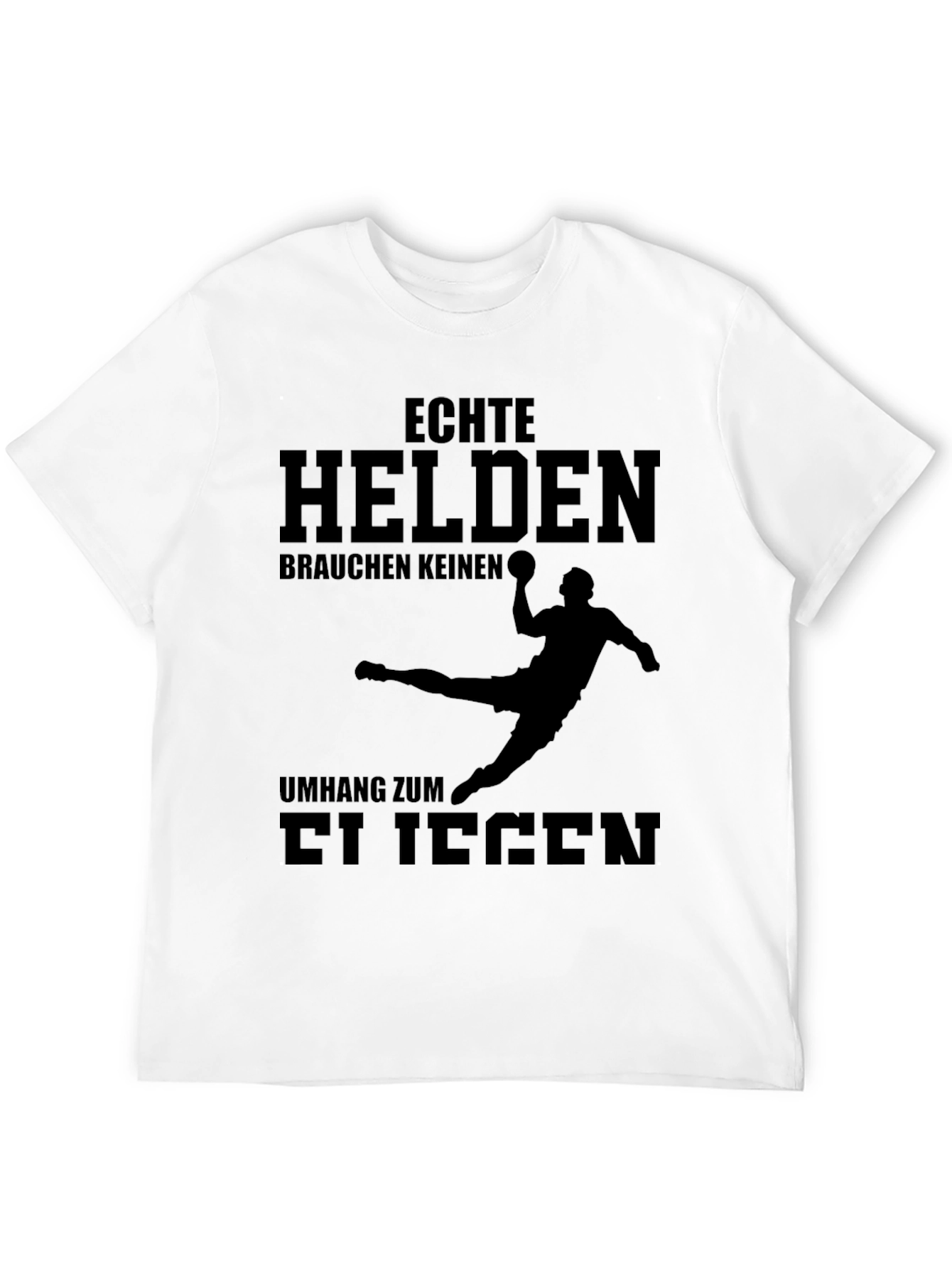 Black Echte Helden T-Shirt - Handball Design view 12