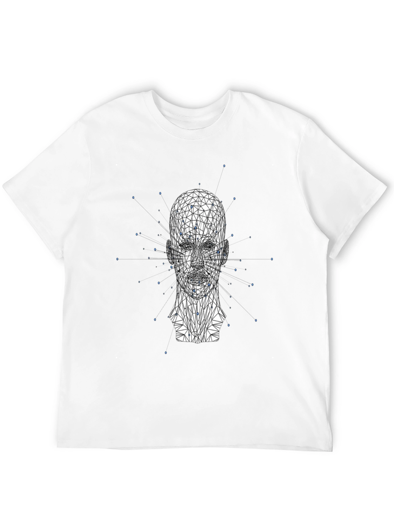 Black Geometric Head T-Shirt - Modern Style view 12