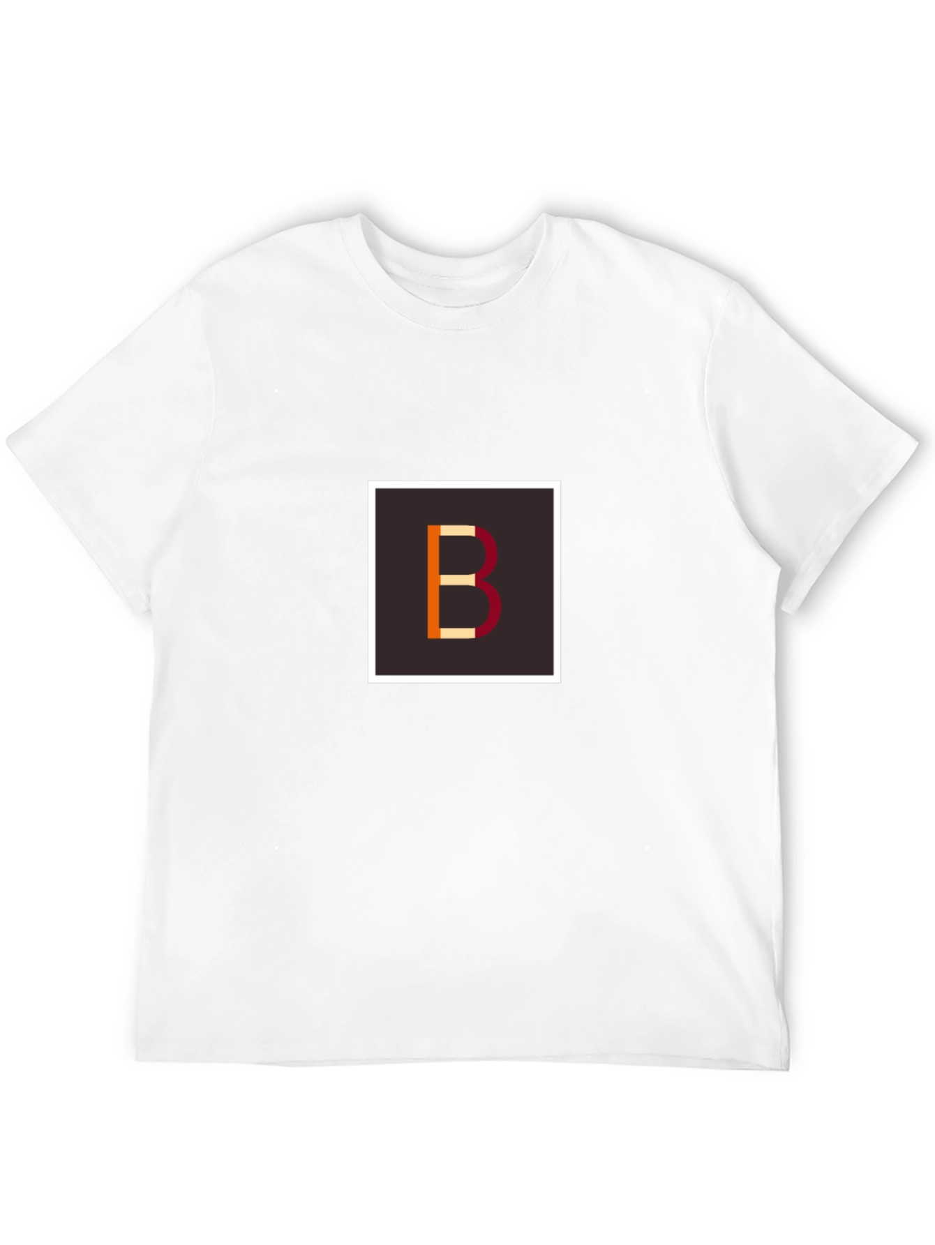 Black Modern Letter B Graphic Tee - Stylish Unisex Shirt view 12