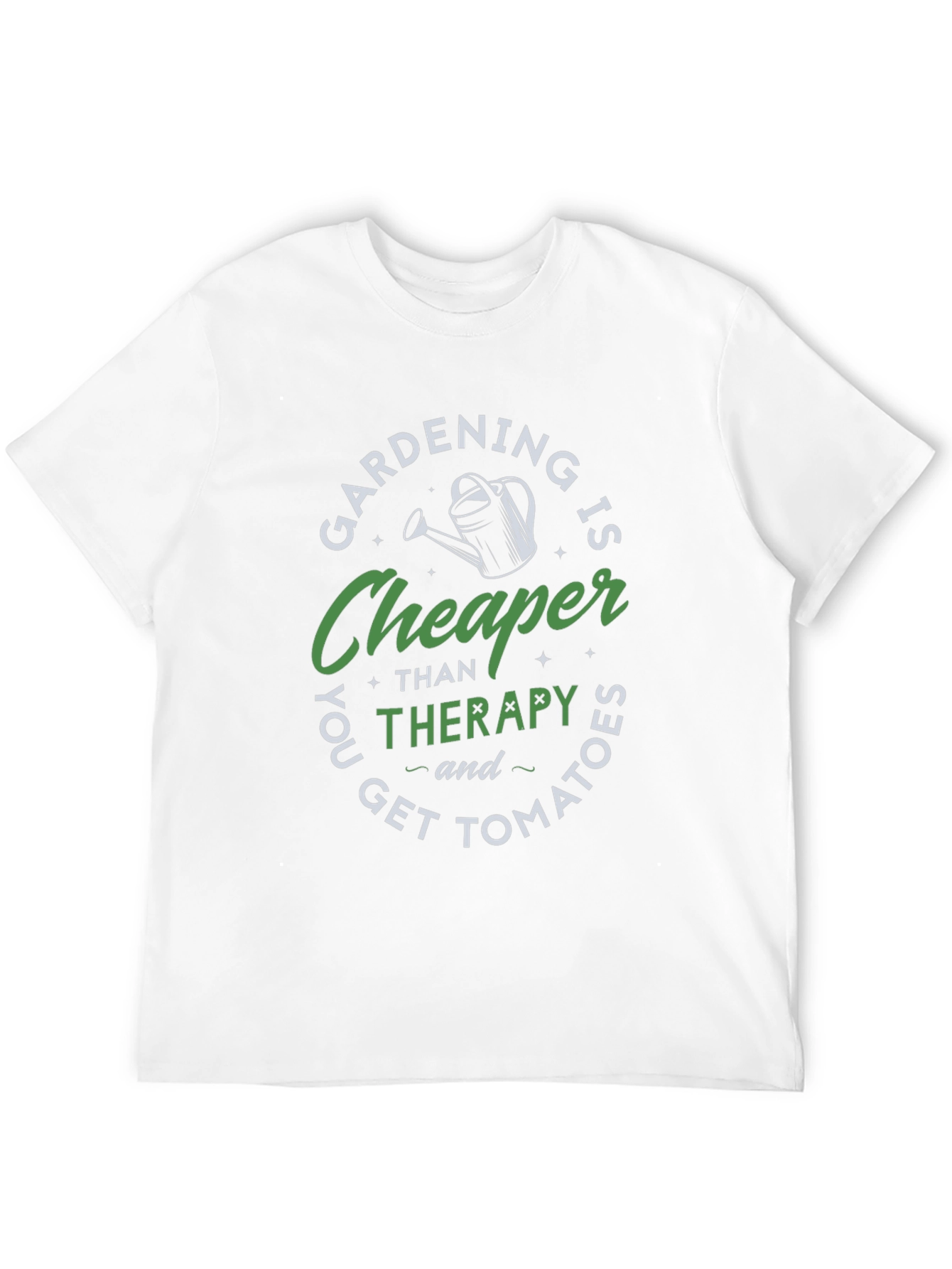 Black Gardening is Cheaper Therapy T-Shirt view 12