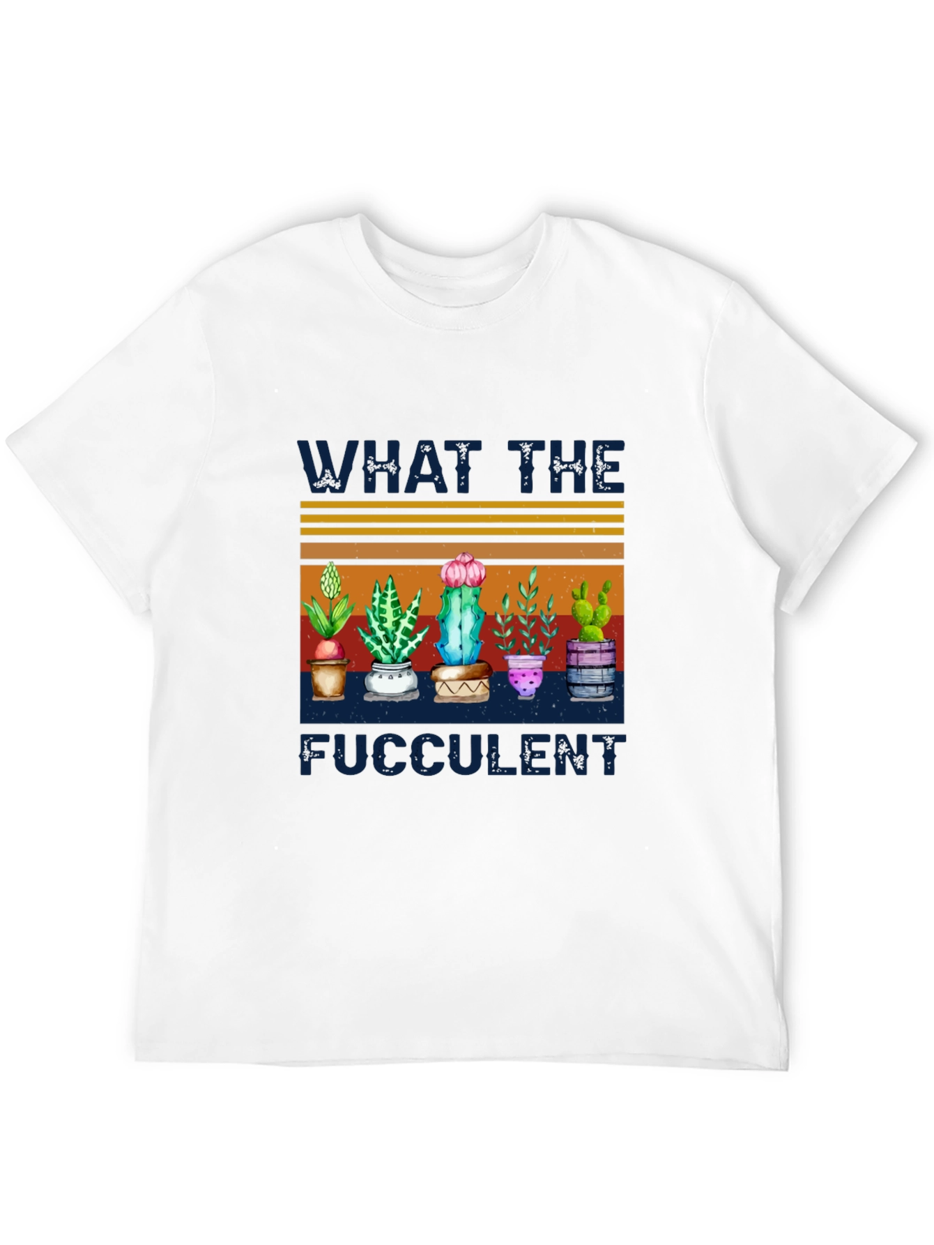 Black Funny Succulent Plant T-Shirt - What The Fucculent view 12