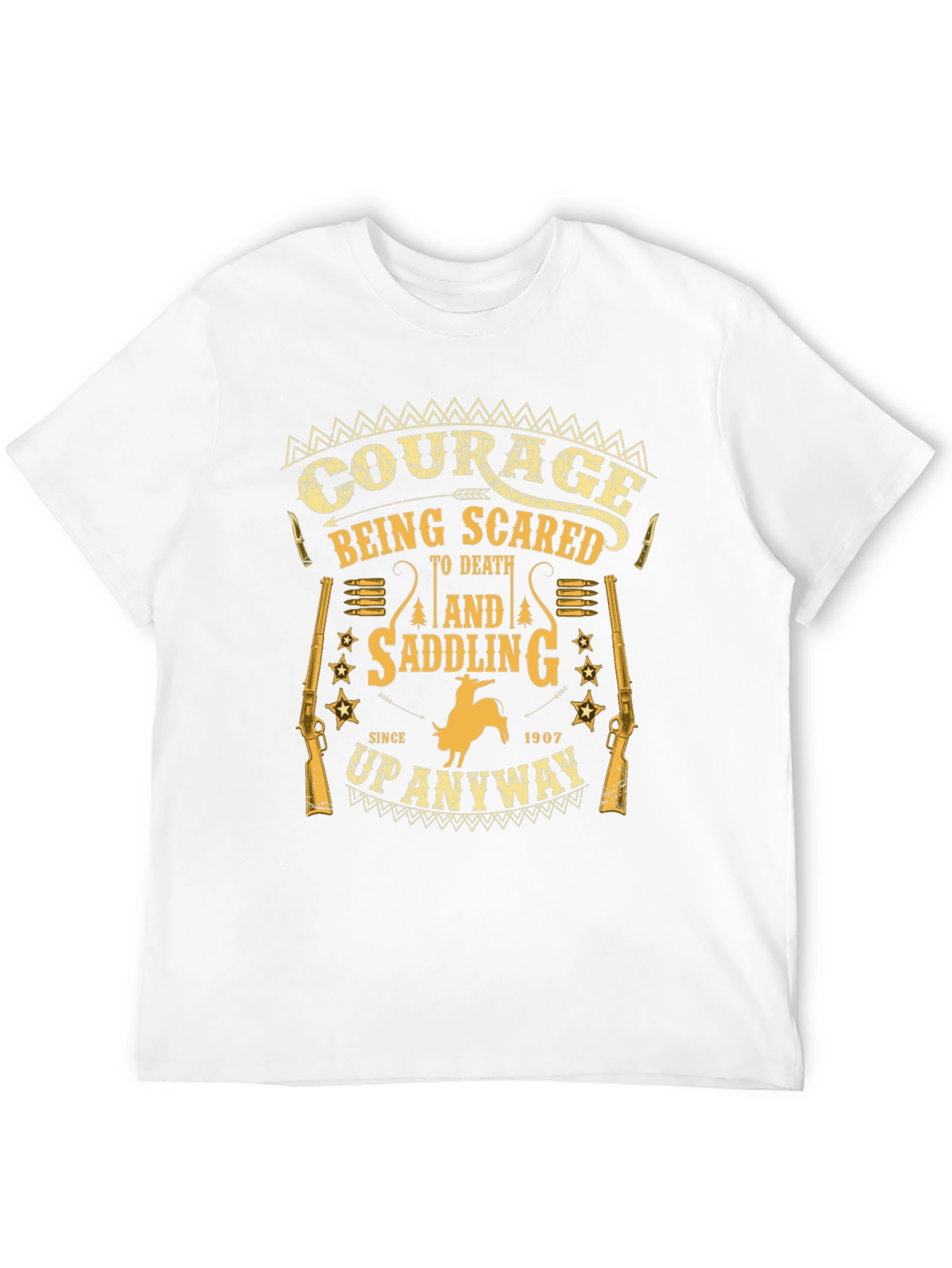 Black Courage Rodeo Graphic Tee - Black Cotton Blend view 12