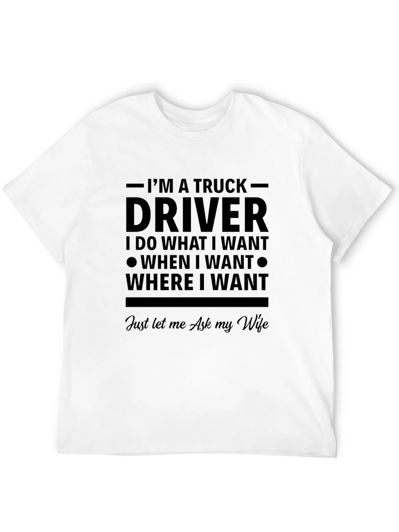 Black Truck Driver Graphic Novelty T-Shirt view 12