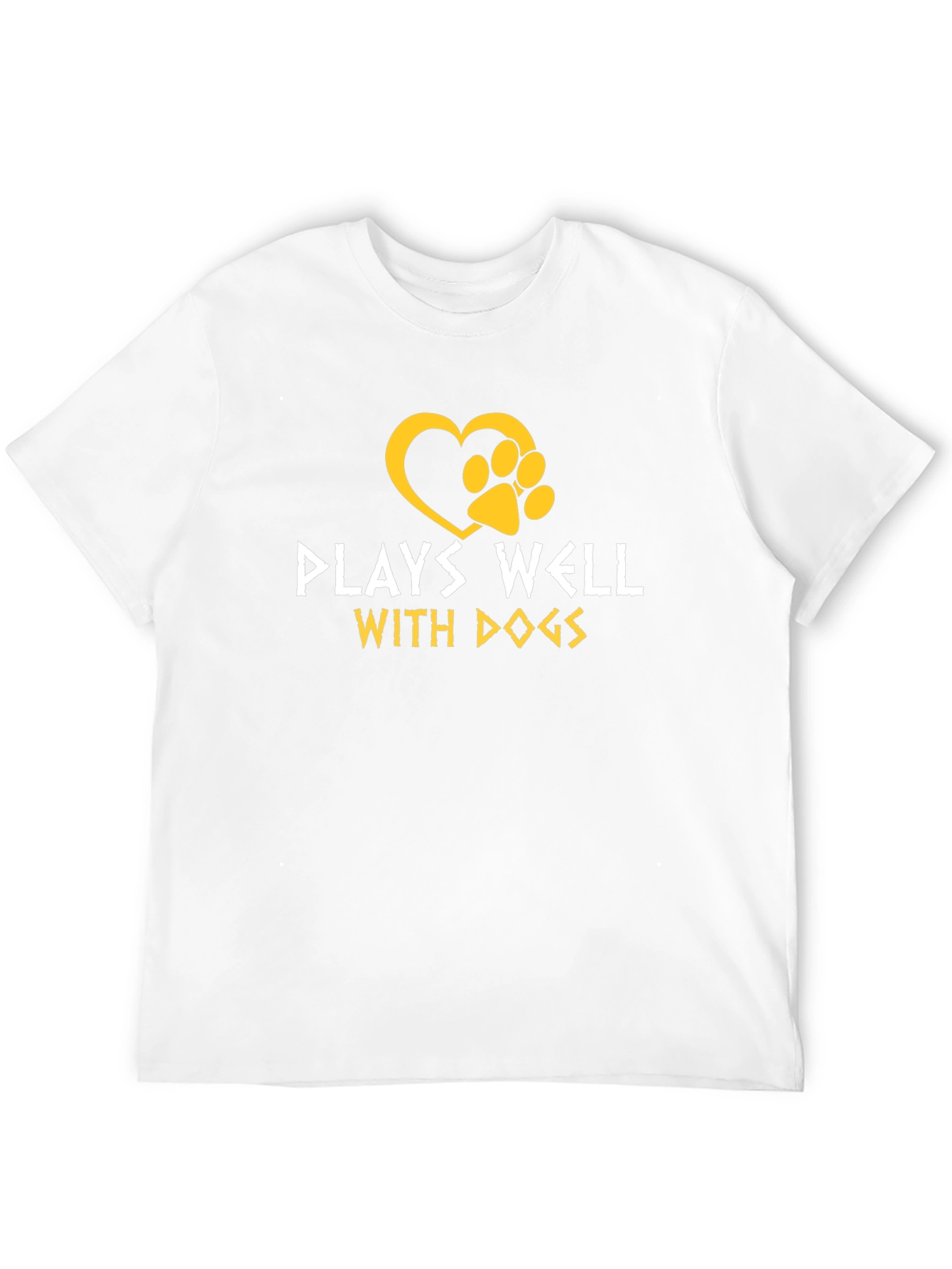 Black Plays Well With Dogs Graphic T-Shirt view 12