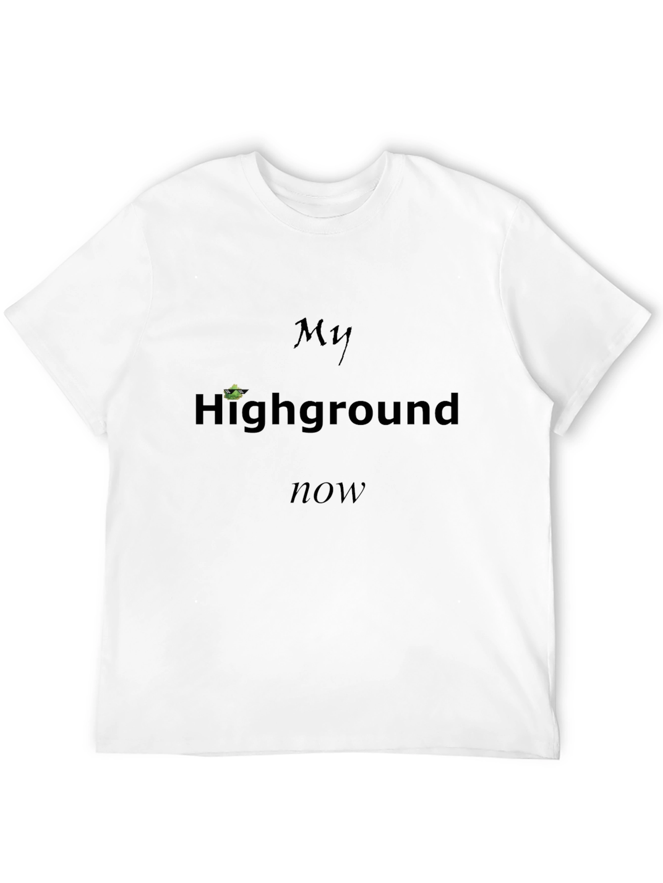 Black My Highground Now Men's Black T-Shirt view 12