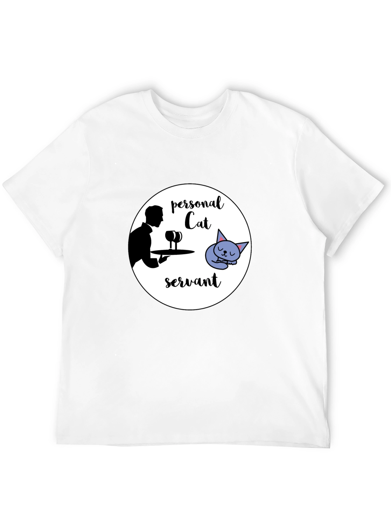 Black Personal Cat Servant Graphic Tee view 12