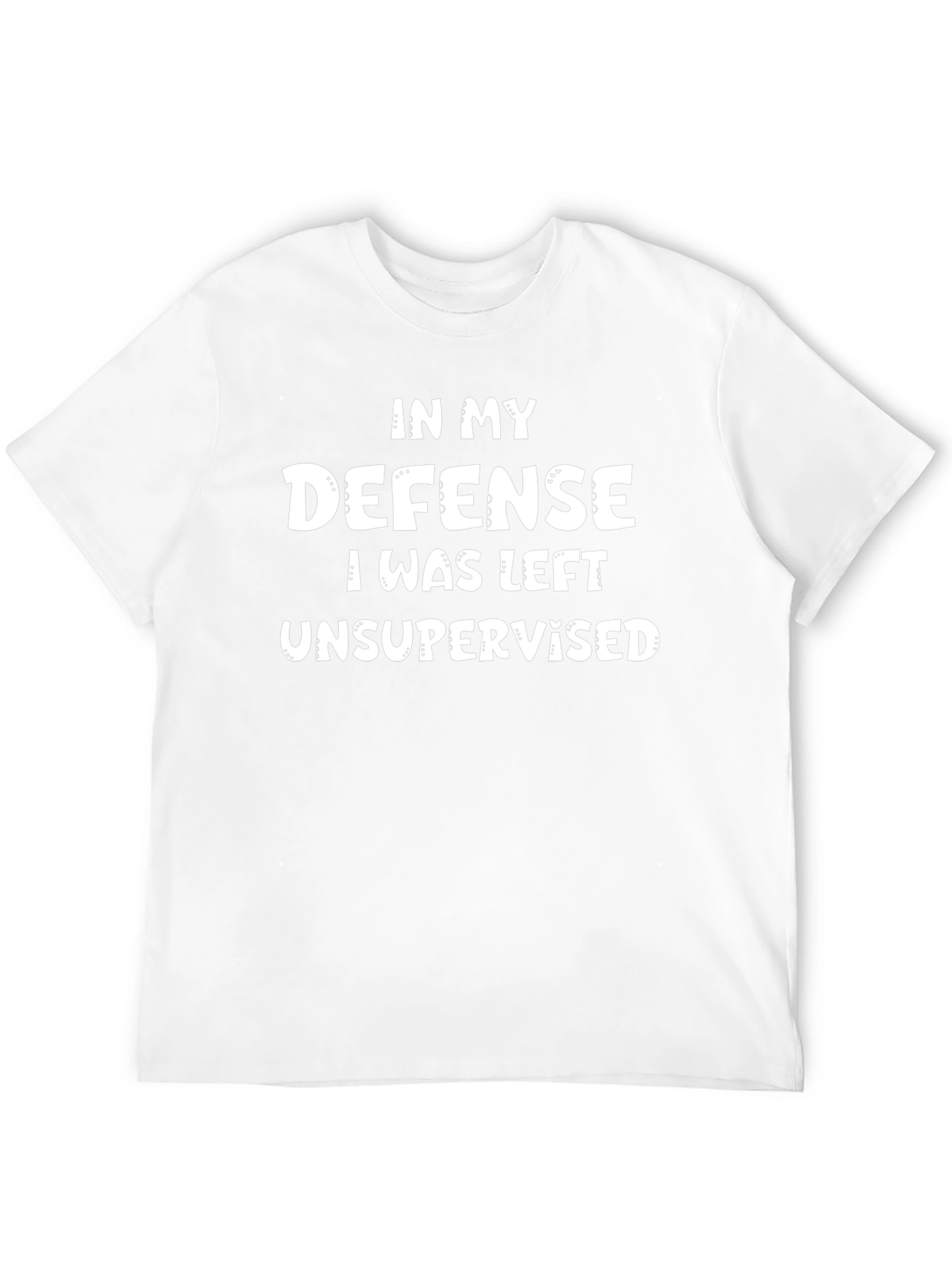 Black Funny "In My Defense" Graphic Tee view 12