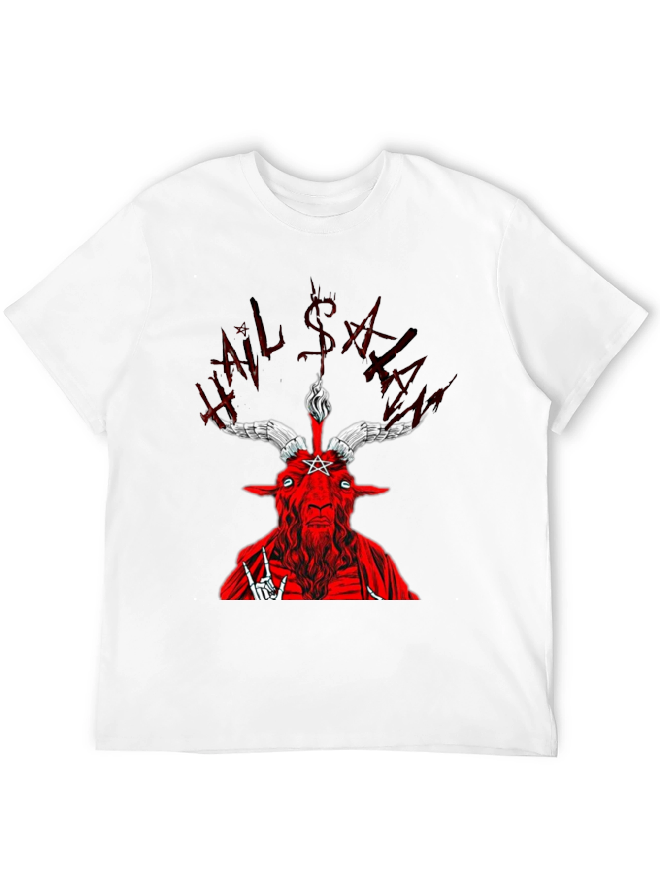 Hail Satan Graphic Tee - Black T-Shirt - 12