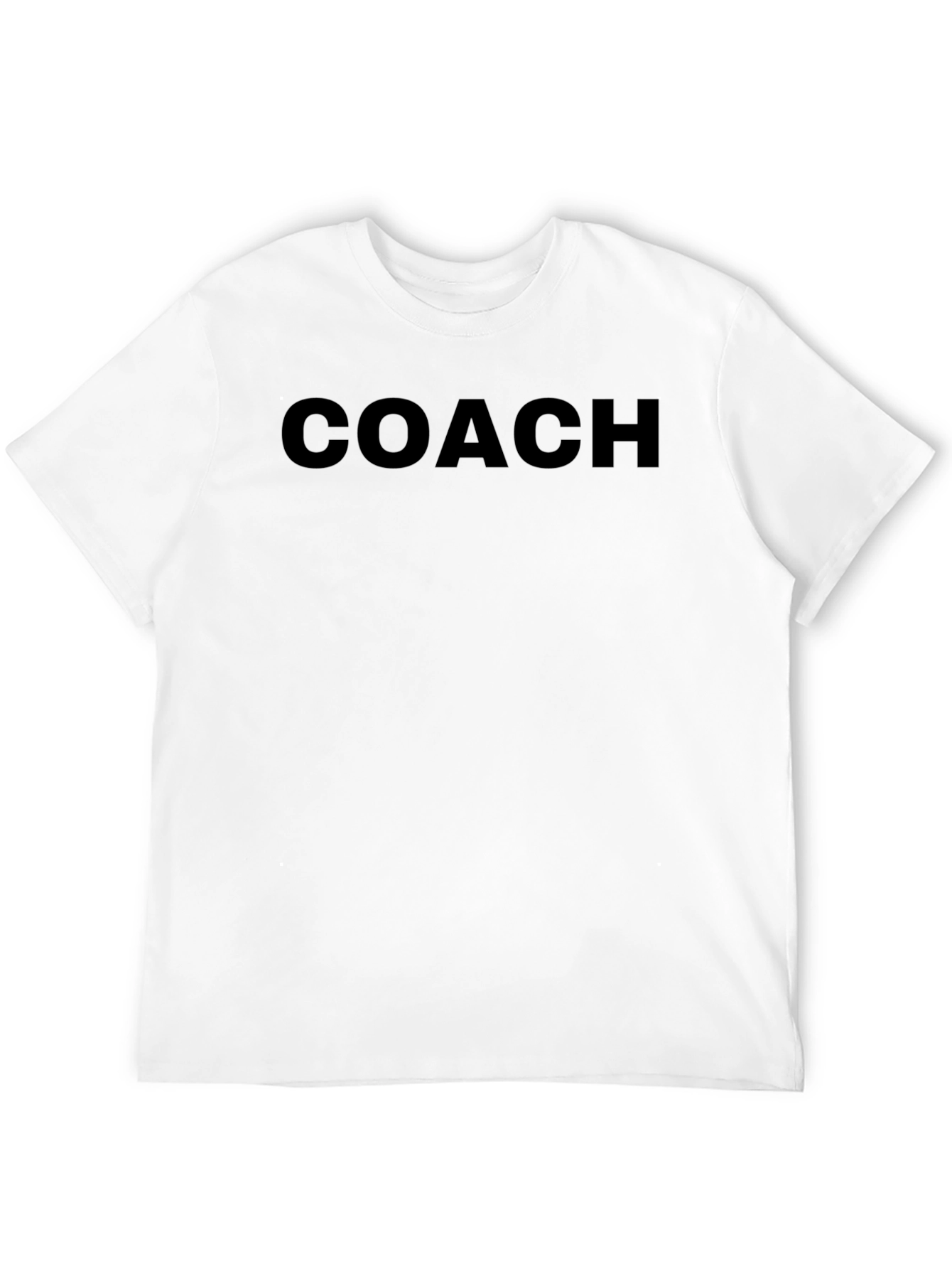 Black Men's Black "COACH" Crew Neck T-Shirt view 12