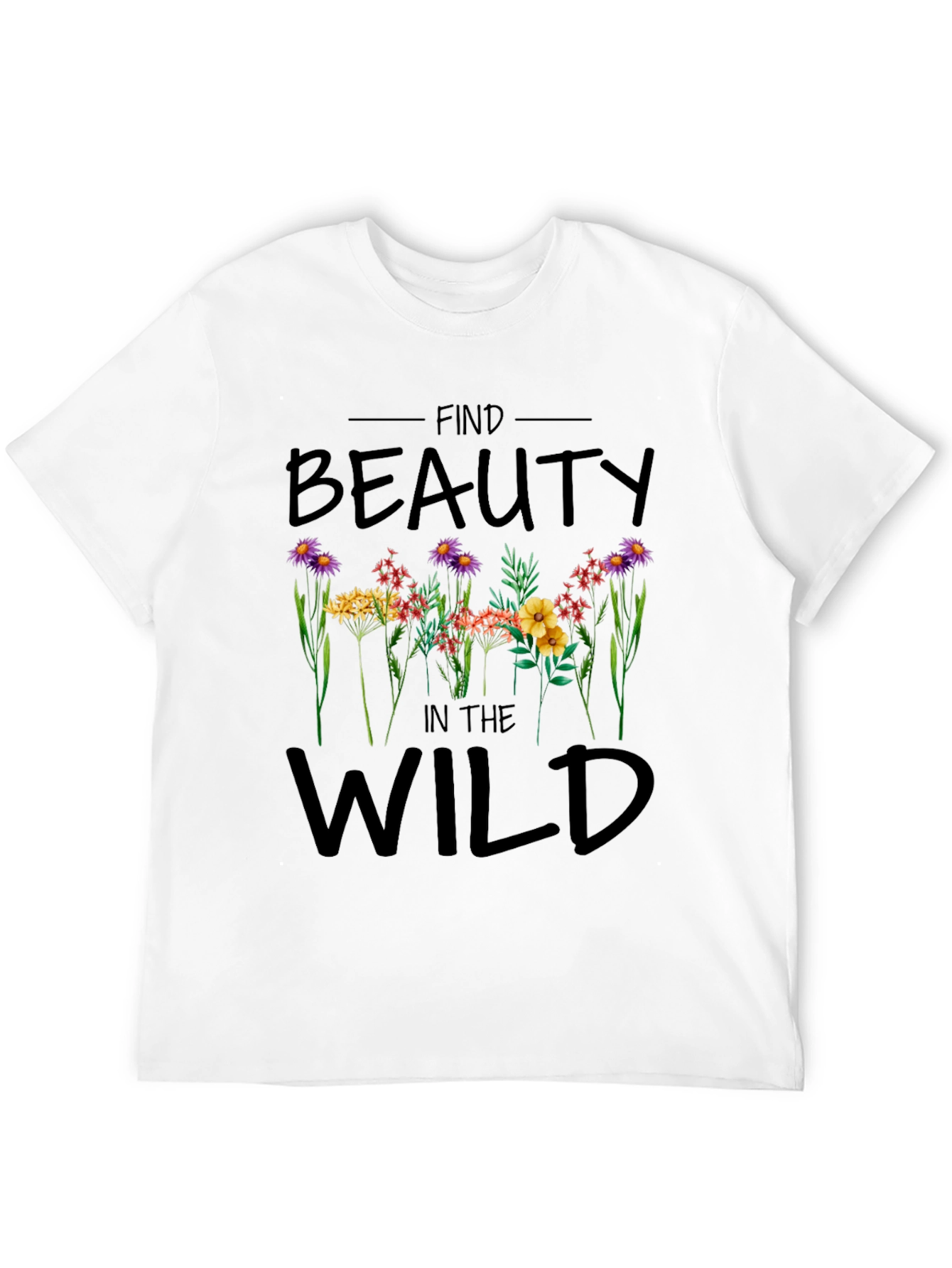 Black Find Beauty in the Wild Graphic T-Shirt view 12