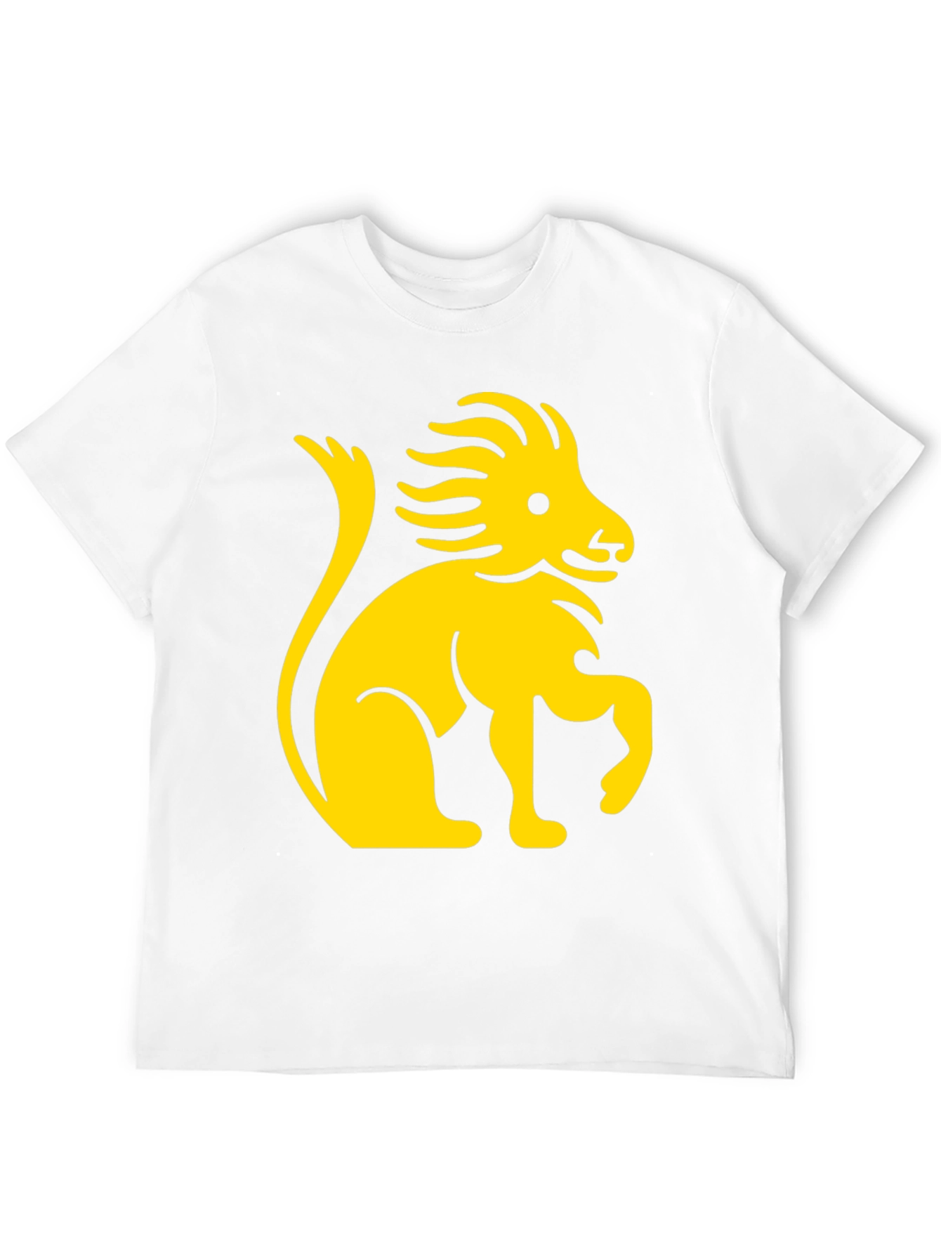 Black Lion Graphic Print Black Cotton T-Shirt view 12