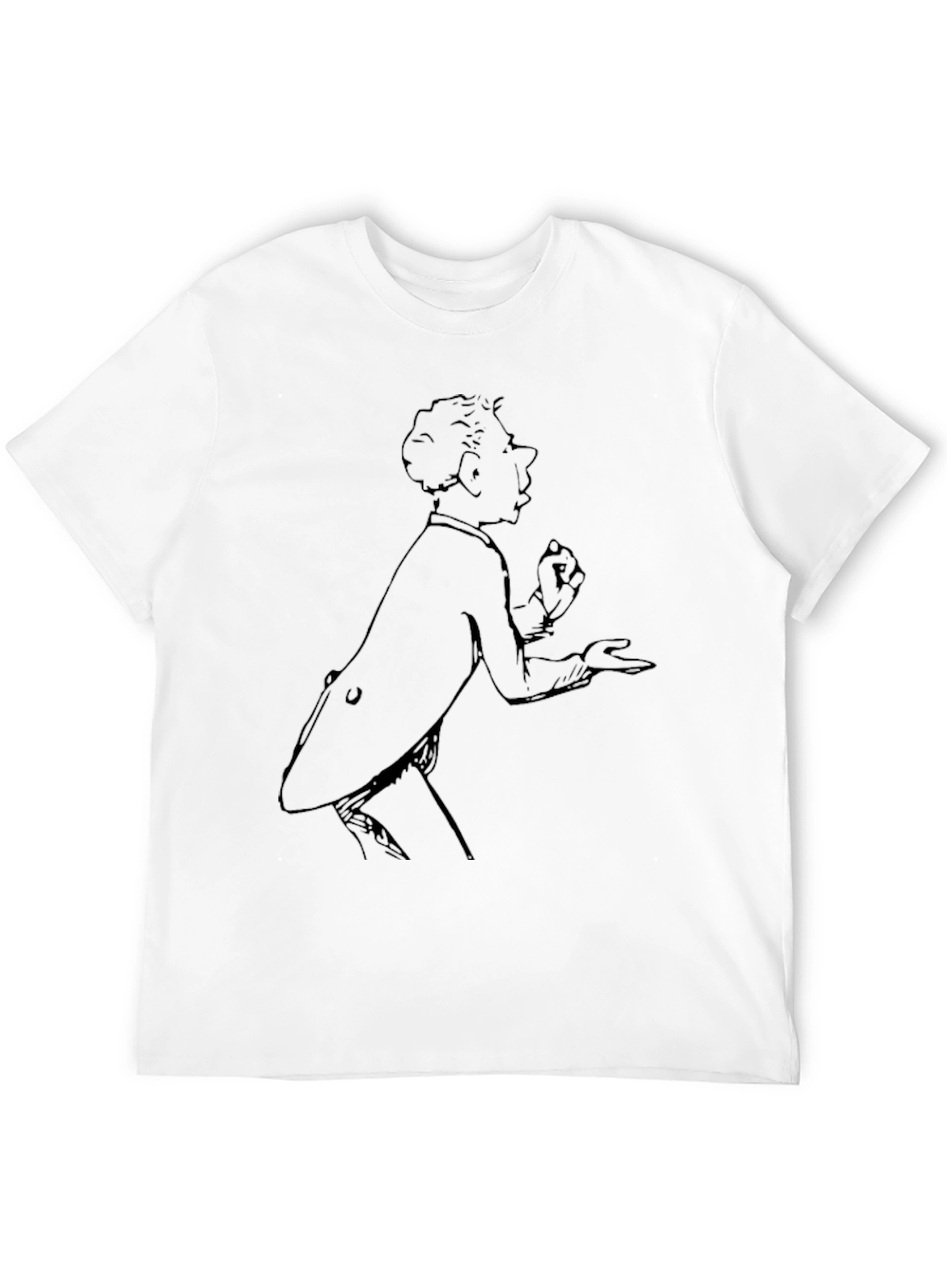 Black Vintage Comic Character Black T-Shirt view 12