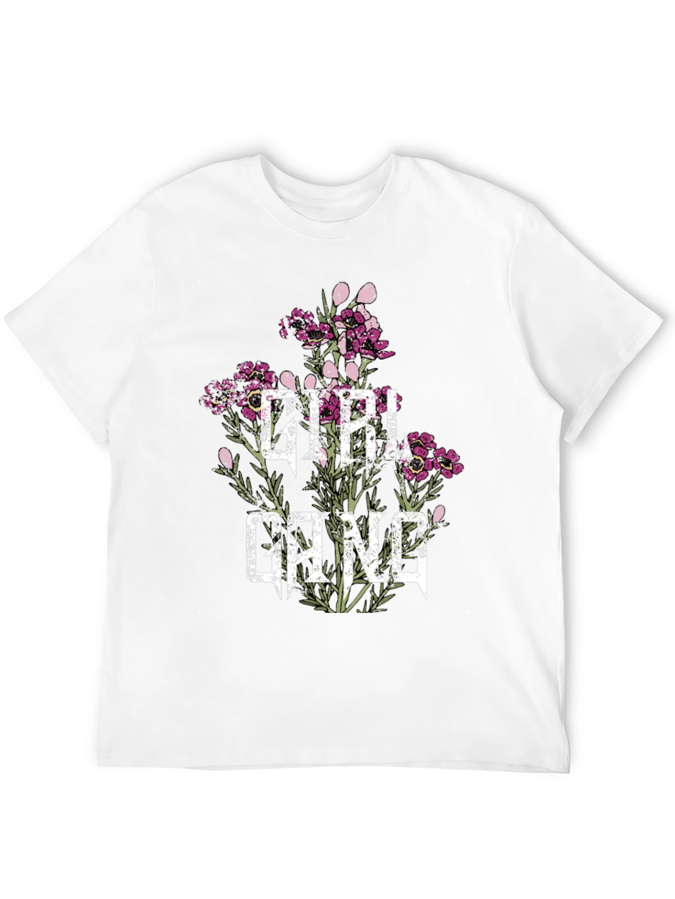 Black Girl Gang Floral Tee - Black Graphic T-Shirt view 12