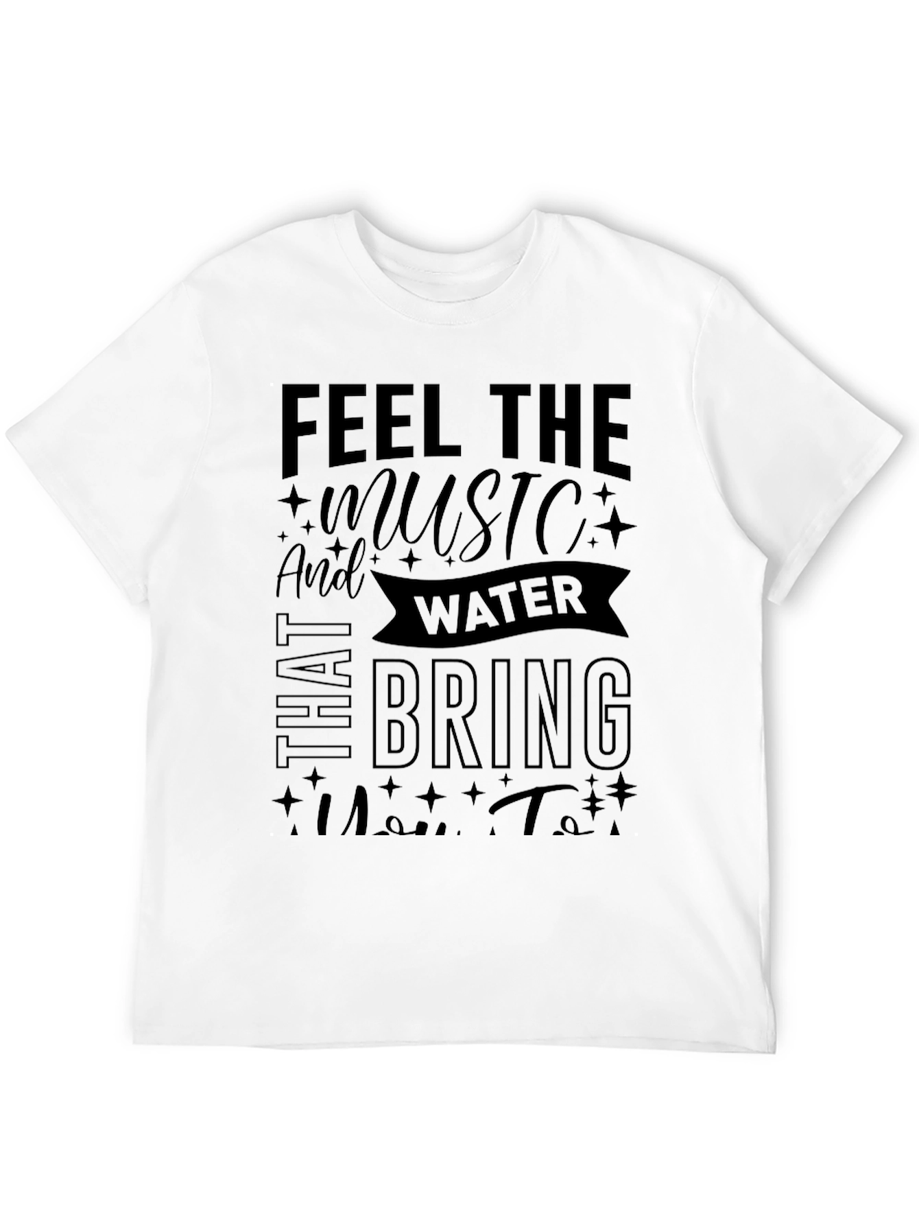 Black Feel the Music Water T-Shirt view 12