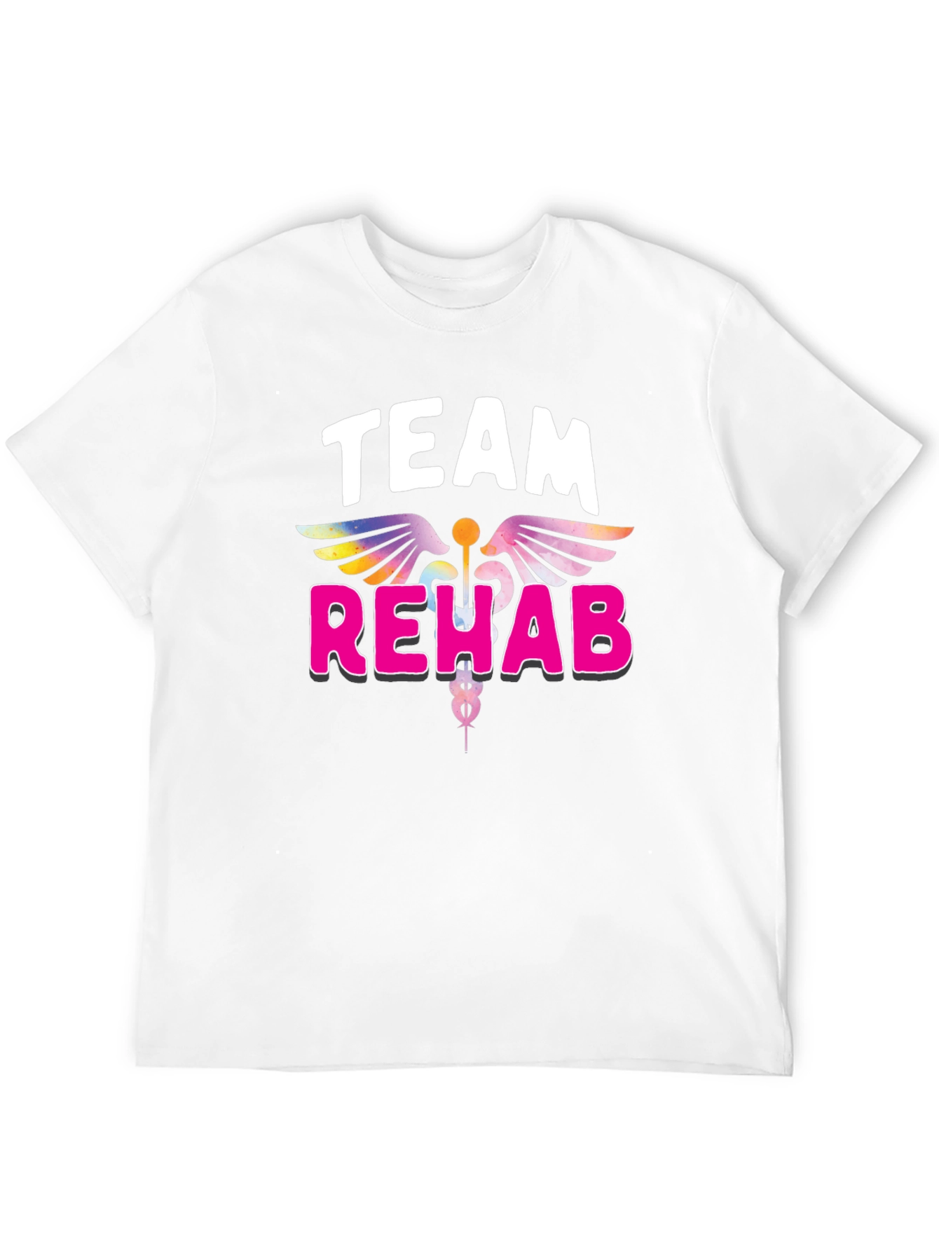 Black Team Rehab T-Shirt - Physical Therapy Tee view 12