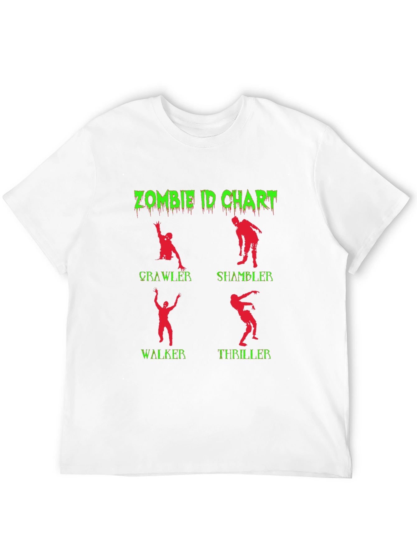 Black Zombie ID Chart Graphic Tee view 12