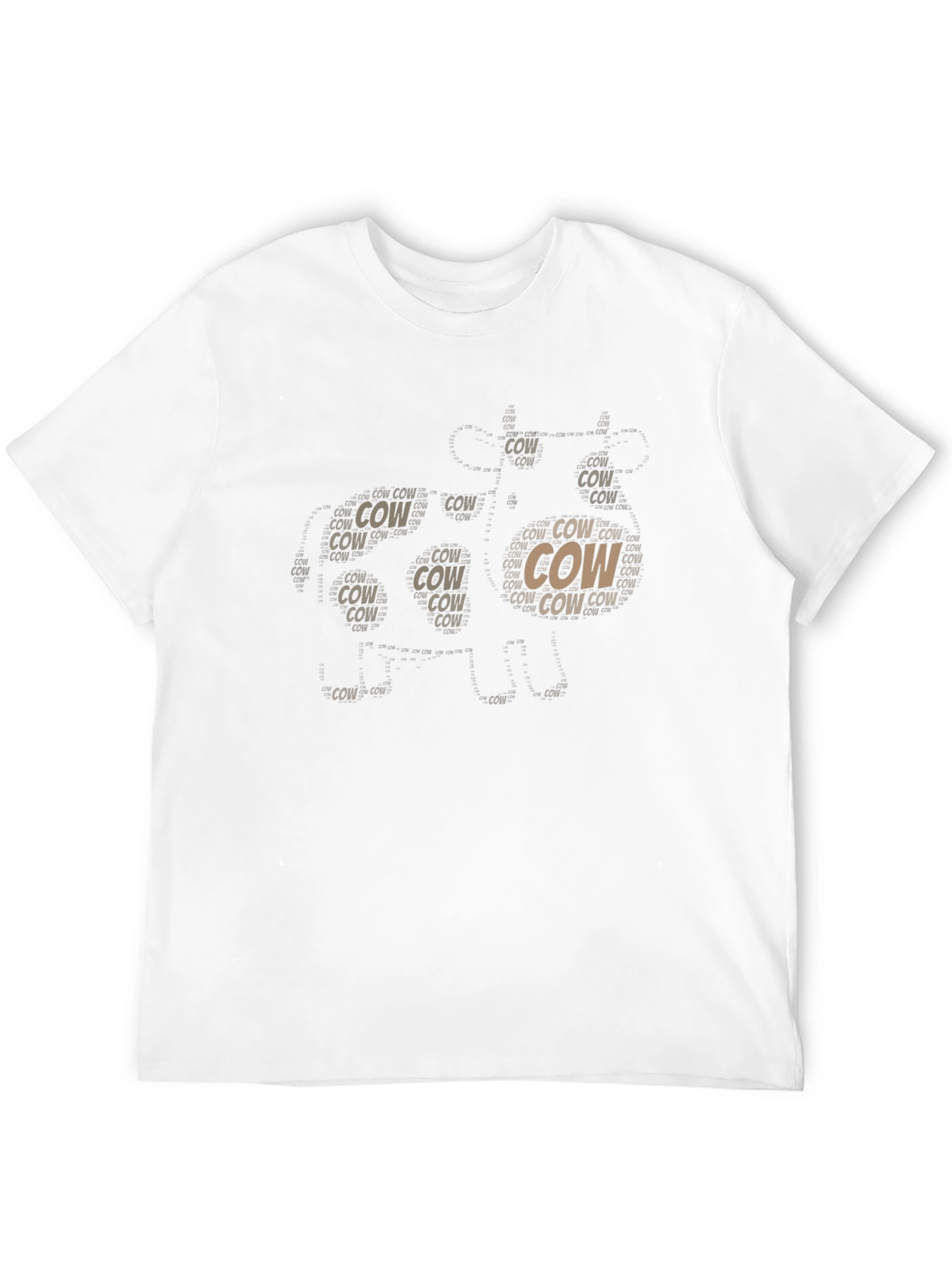 Black Cow Print T-Shirt - Black Short Sleeve Crew Neck view 12